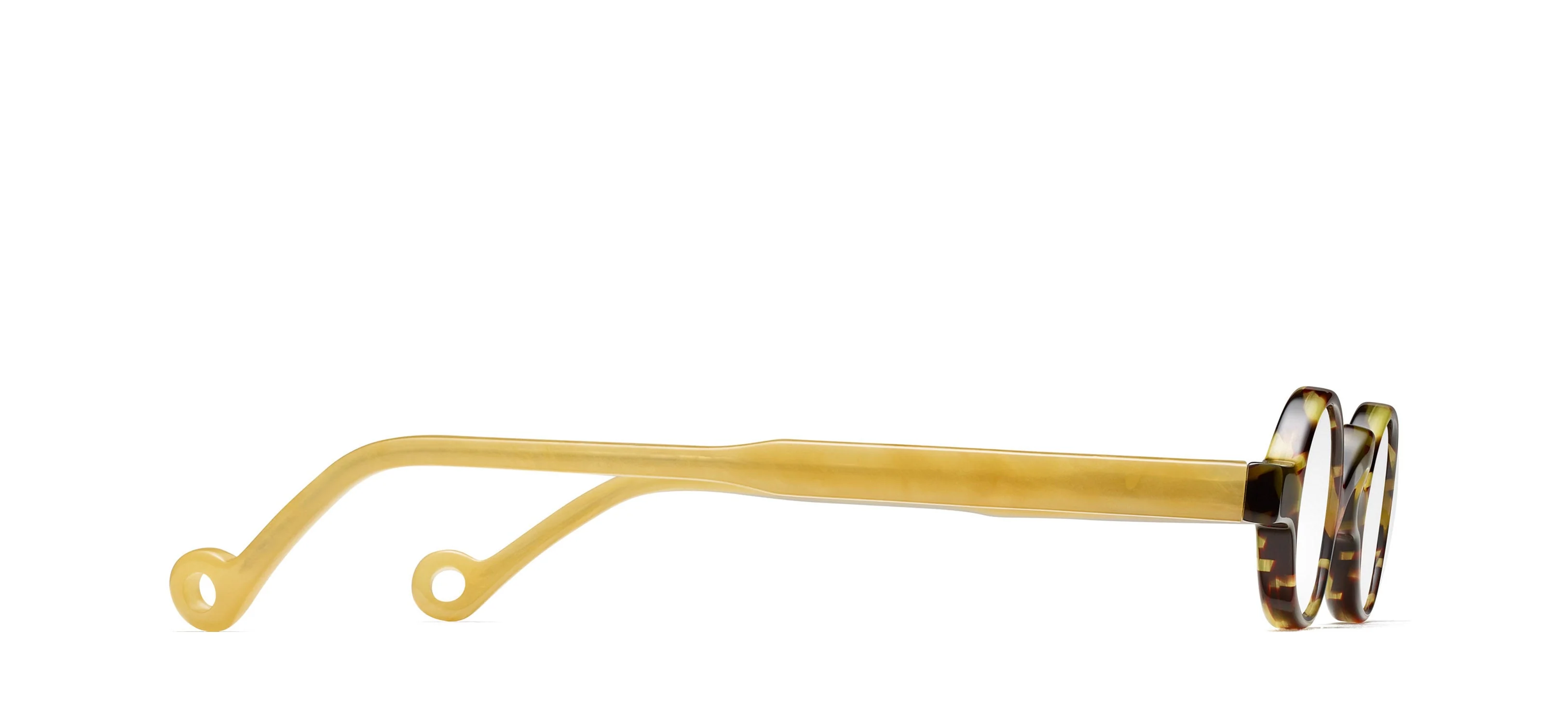 Unisex | Lifesaver Oval Optical Glasses | Tortoise Streaks/Lemon - Image 2