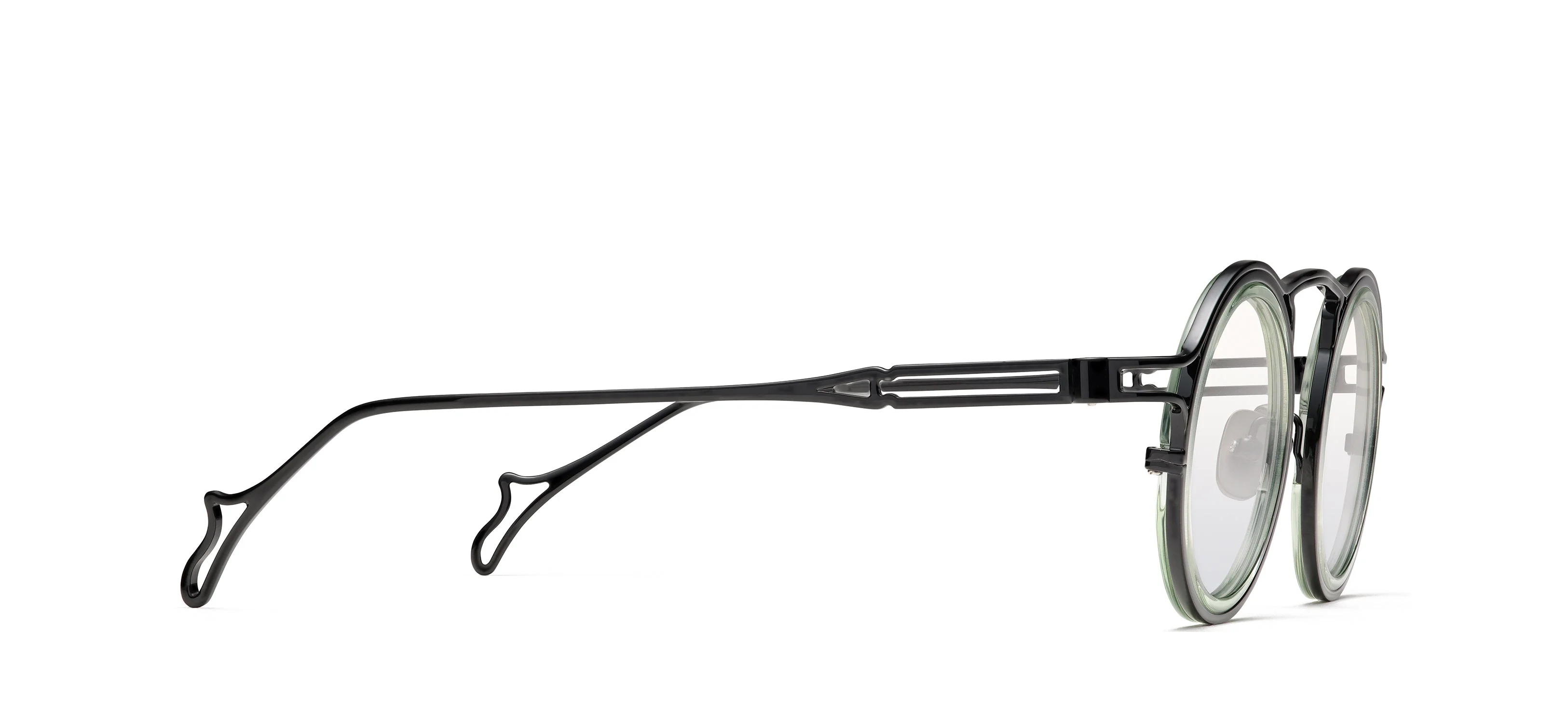 Unisex | The Ninety-Three Optical Glasses | Black/Green Crystal - Image 2