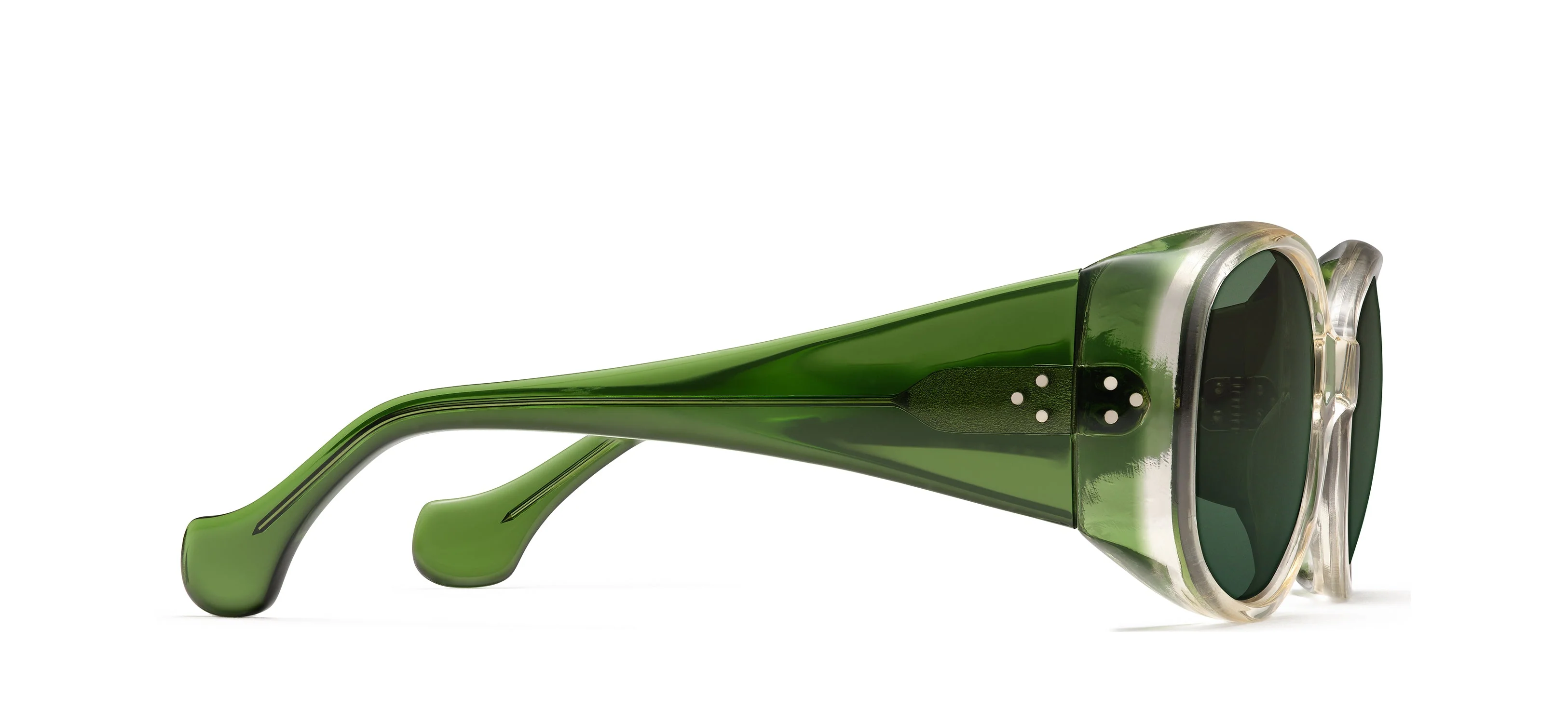 Womens | Arista XL Sunglasses | Champagne/Emerald - Image 2