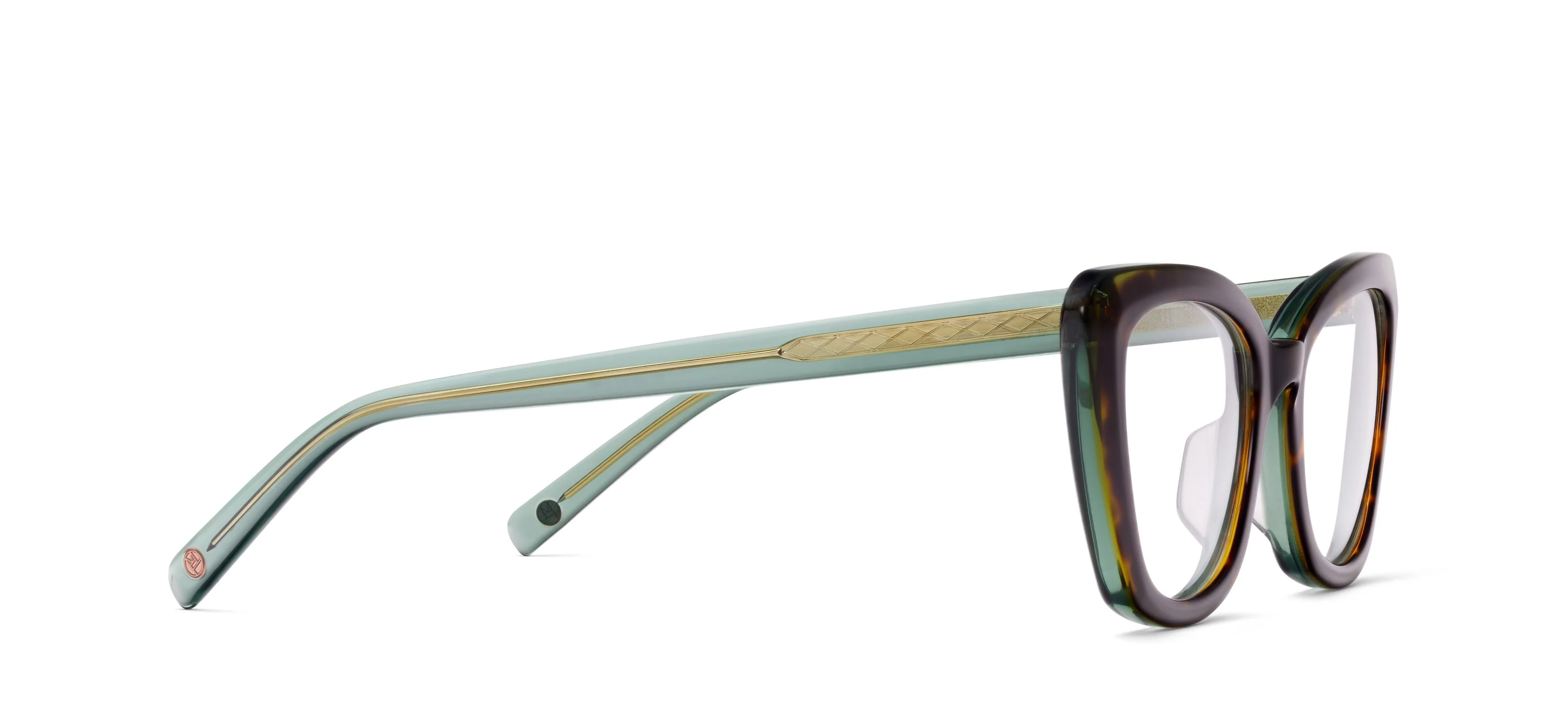 Womens | Emerald Optical Glasses | Tortoise/Green - Image 2