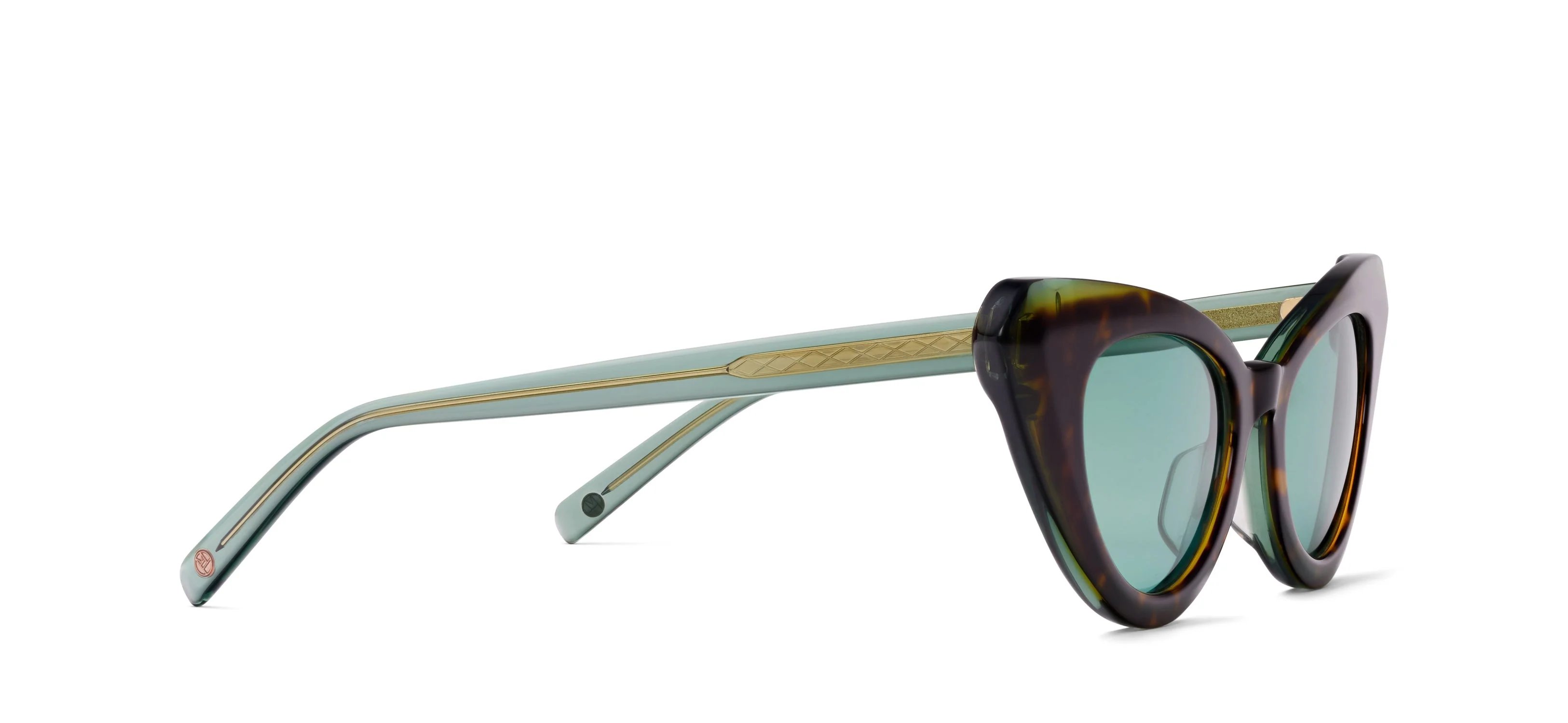 Womens | Princess Sunglasses | Tortoise/Green - Image 2