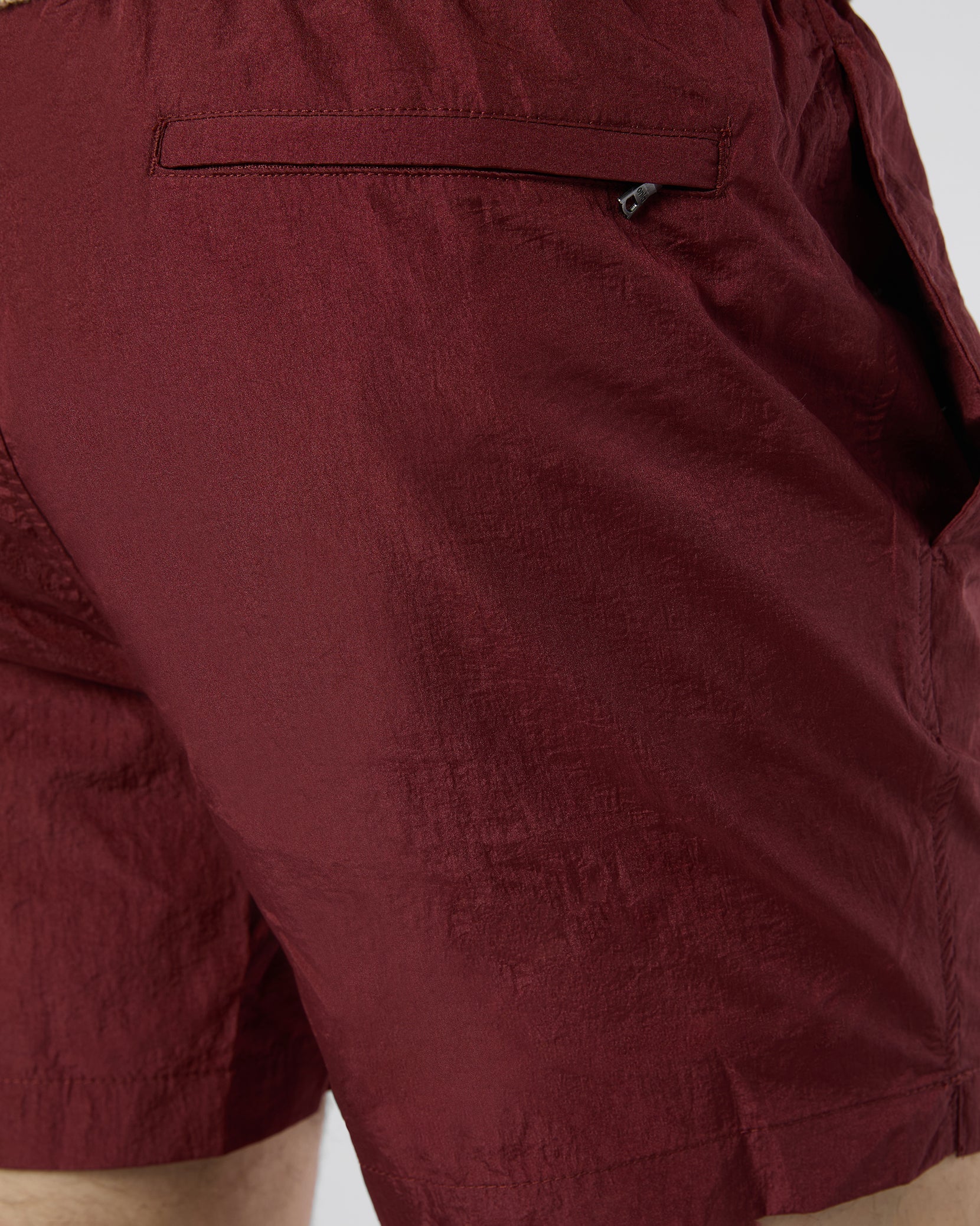 Mens | Nylon Crinkle 5" Swim Trunk | Brick - Image 6