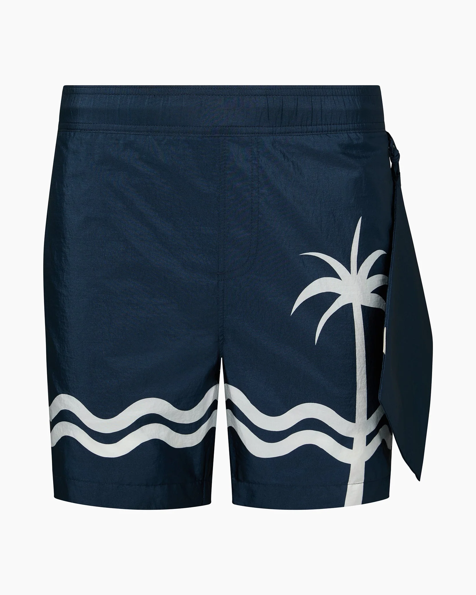 Mens | Nylon Crinkle 5" Swim Trunk | Deep Navy/White - Image 3