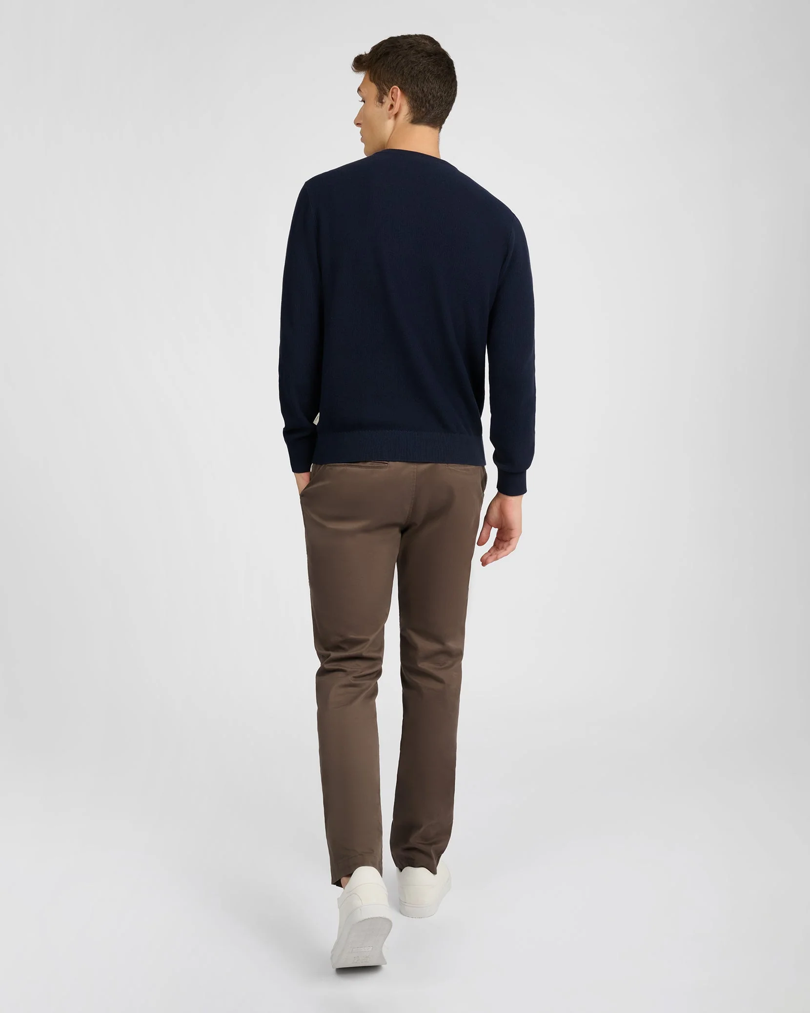 Mens | Pique Crewneck Sweater | Midnight - Image 4