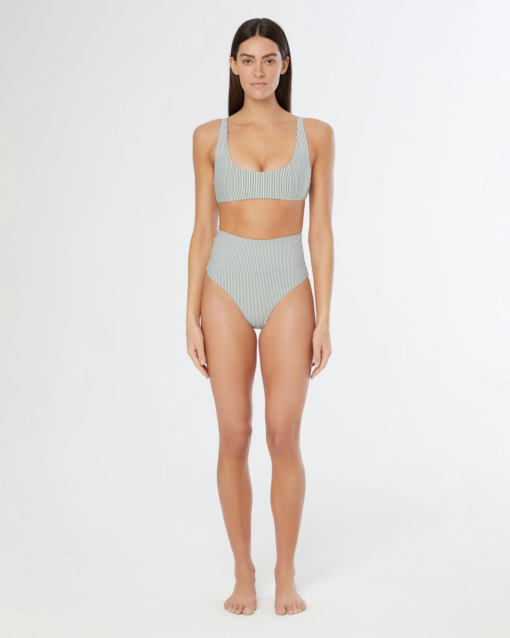 Womens | Scoop Bikini Top | Sea Spray/White - Image 3