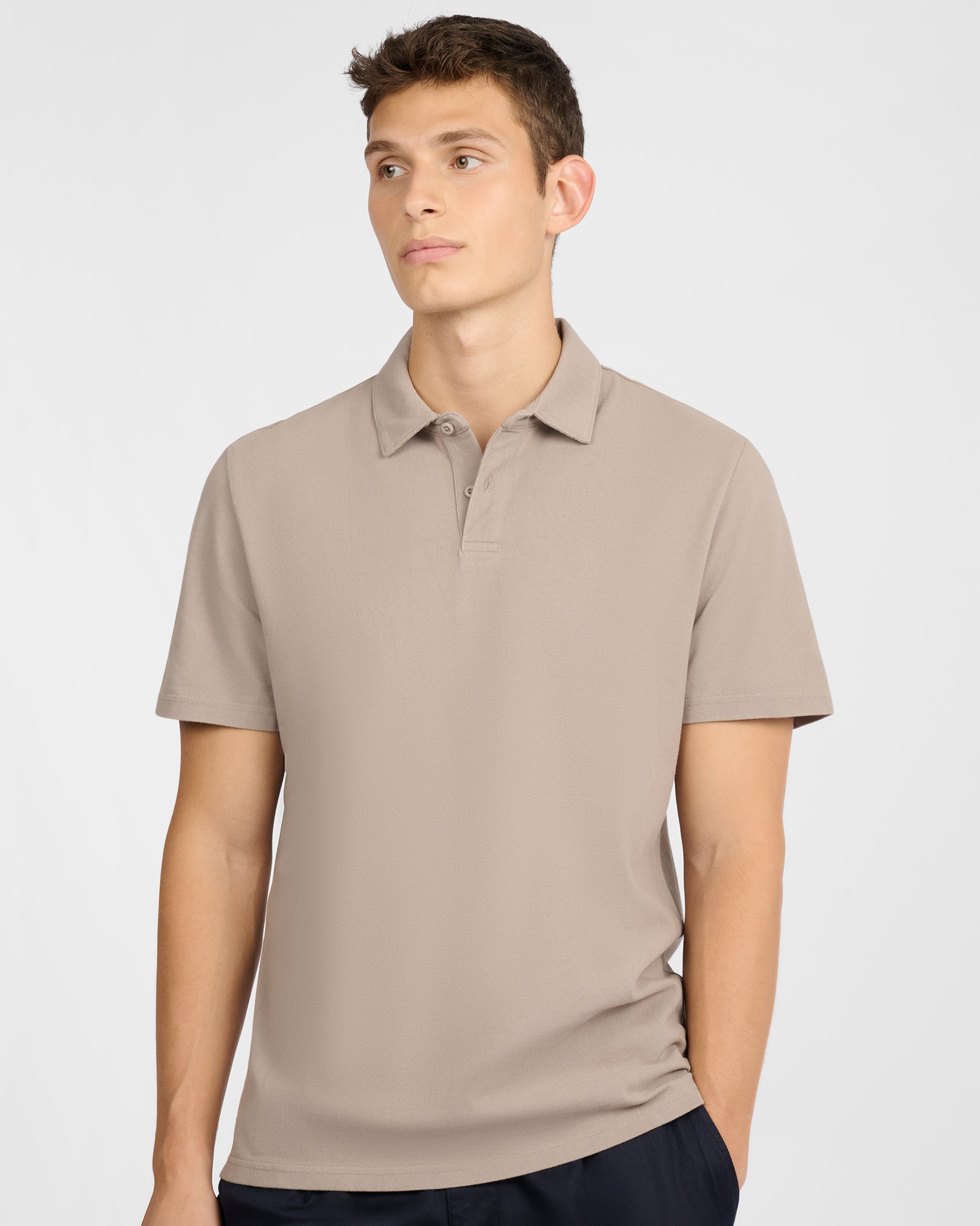Mens | Short Sleeve Pique Polo | Cashew - Image 2