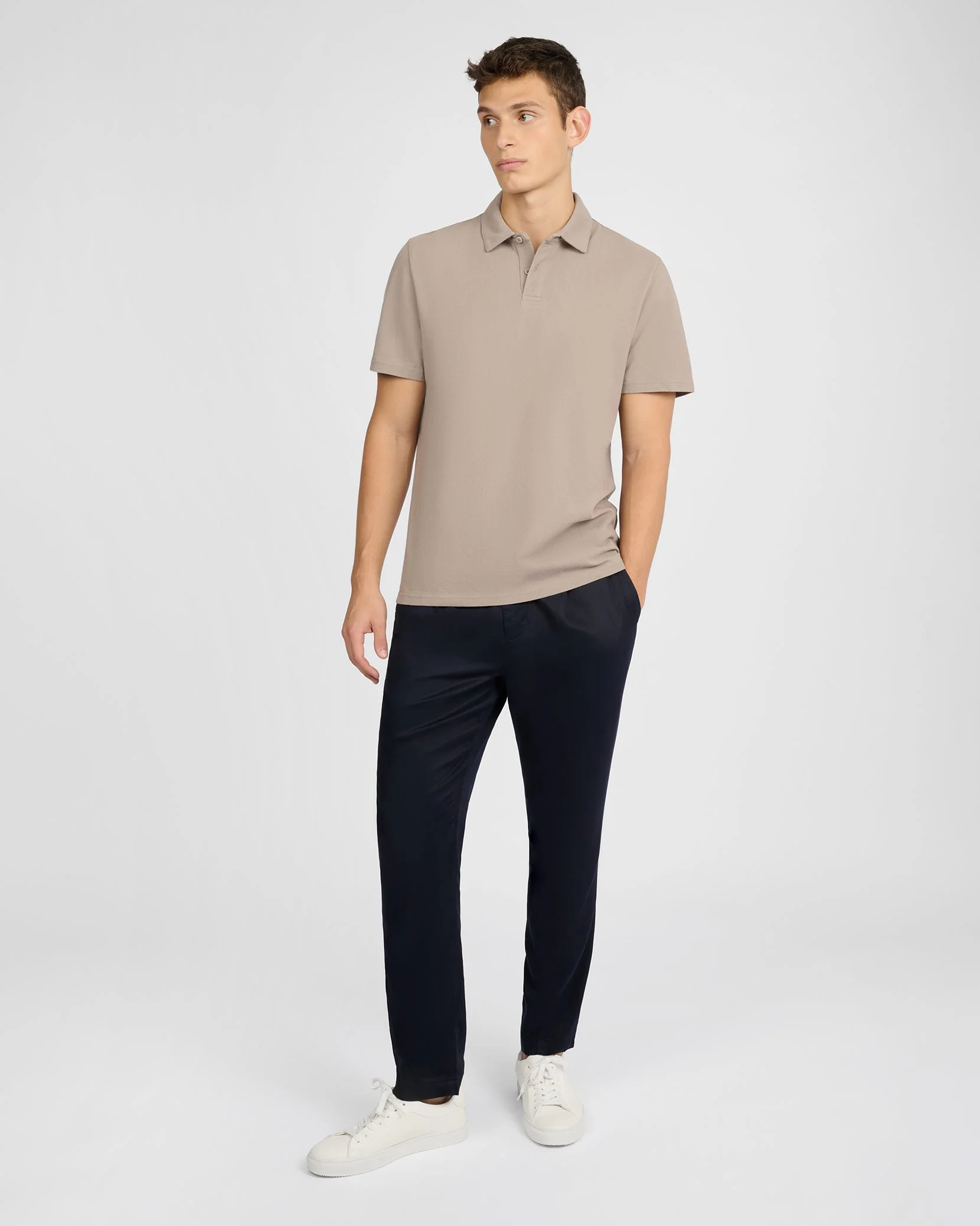Mens | Short Sleeve Pique Polo | Cashew - Image 3
