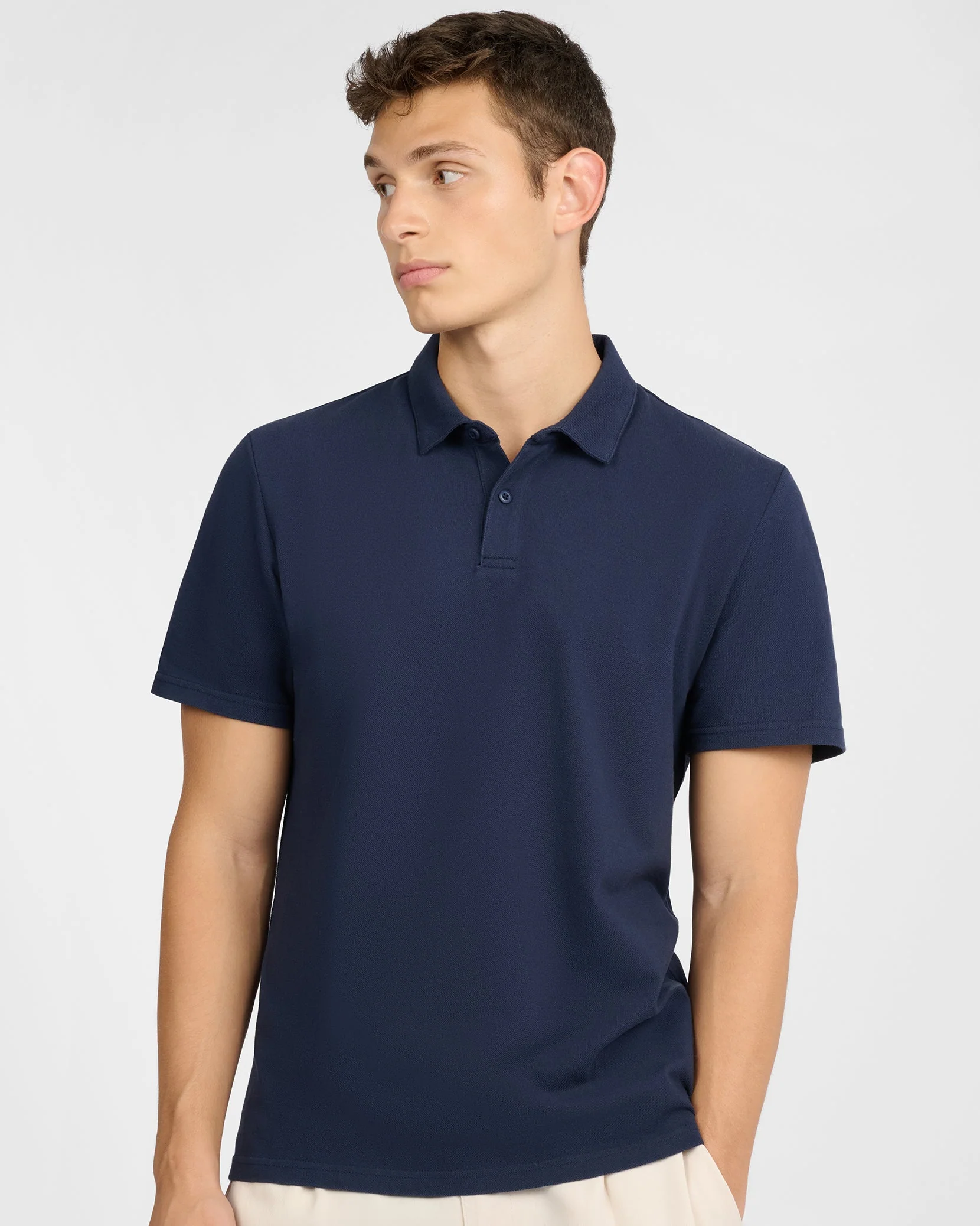 Mens | Short Sleeve Pique Polo | Midnight - Image 2