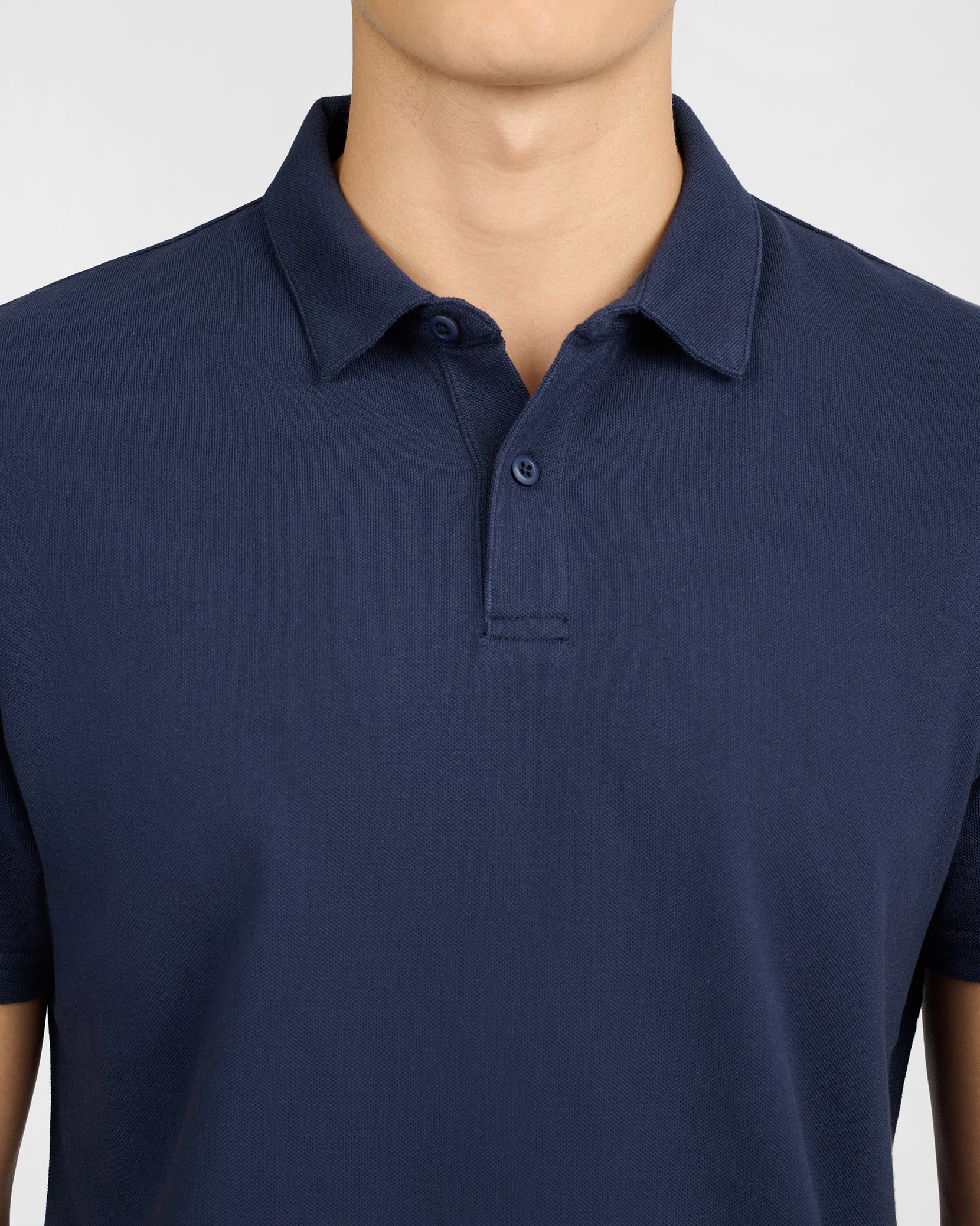 Mens | Short Sleeve Pique Polo | Midnight - Image 3