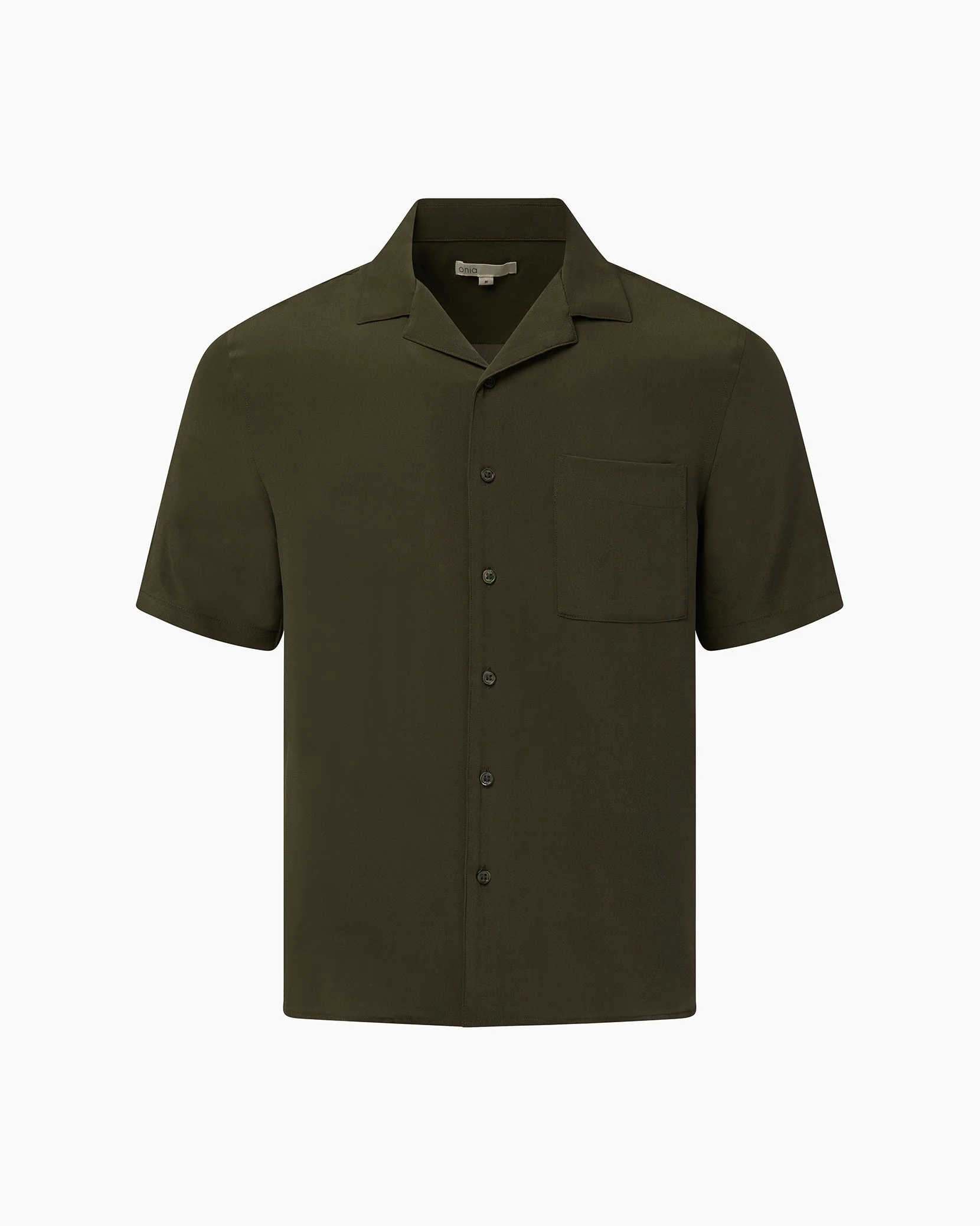 Mens | Silk Vacation Shirt | Dark Olive - Image 2