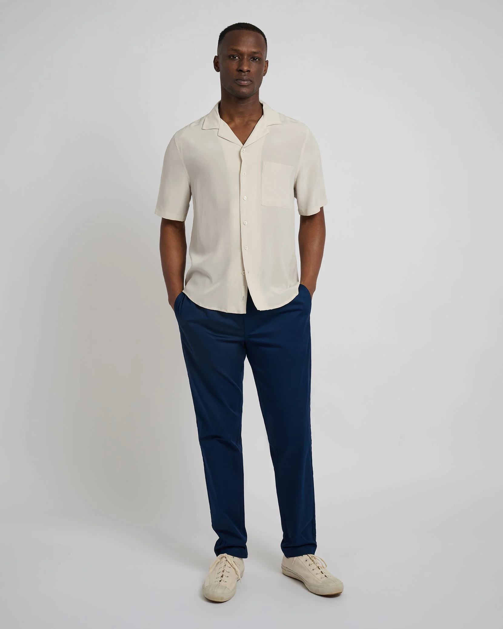 Mens | Silk Vacation Shirt | Stone - Image 4