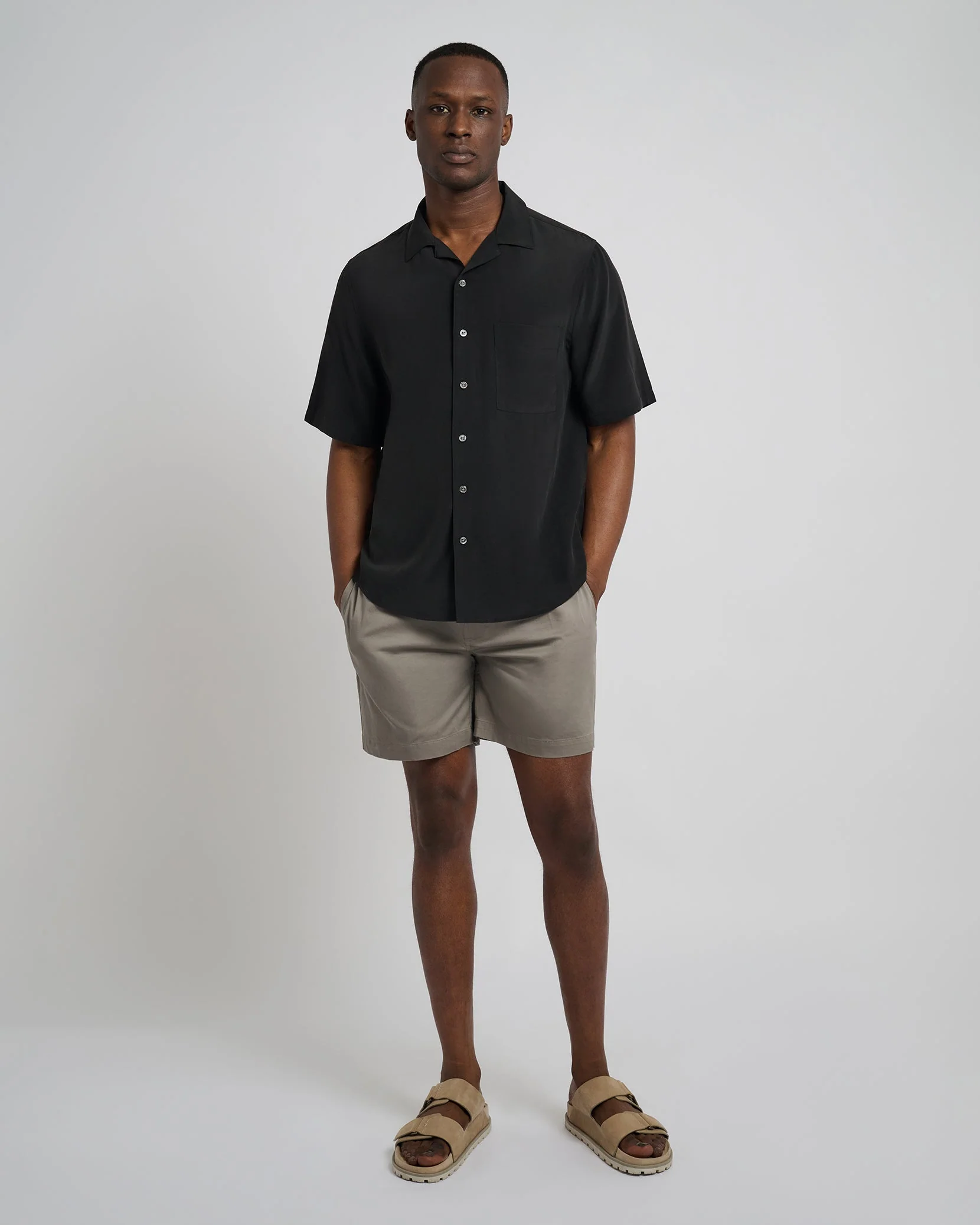 Mens | Silk Vacation Shirt | Black - Image 4