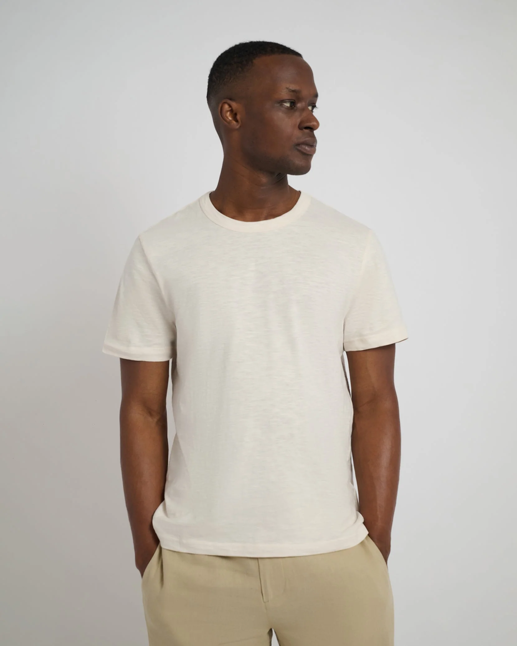 Mens | Slub Tee | Stone - Image 2
