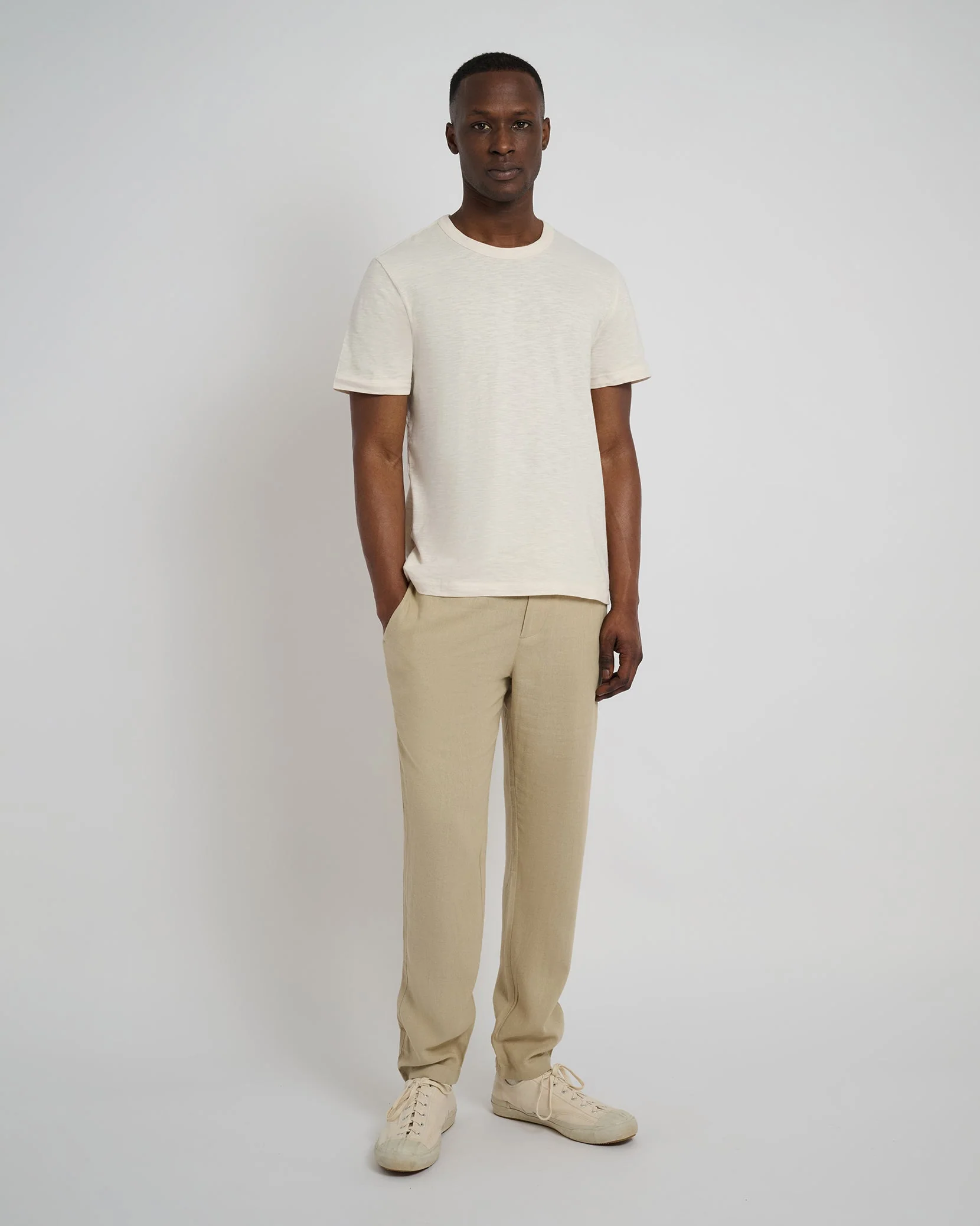 Mens | Slub Tee | Stone - Image 3