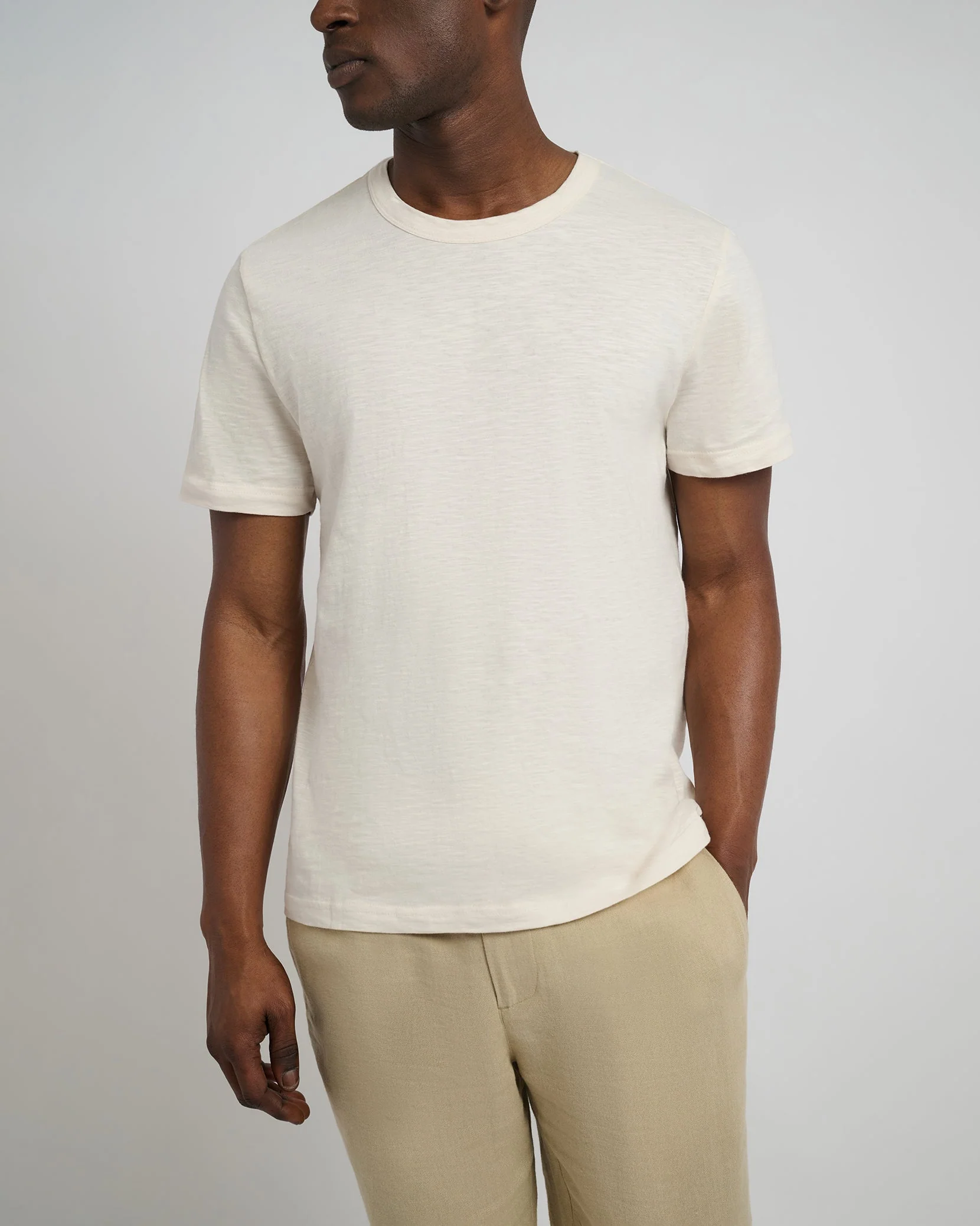 Mens | Slub Tee | Stone - Image 4