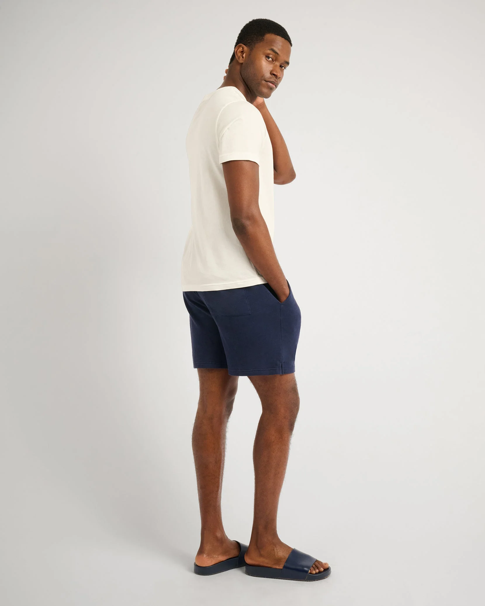 Mens | Slub Terry 6" Short | Deep Navy - Image 5