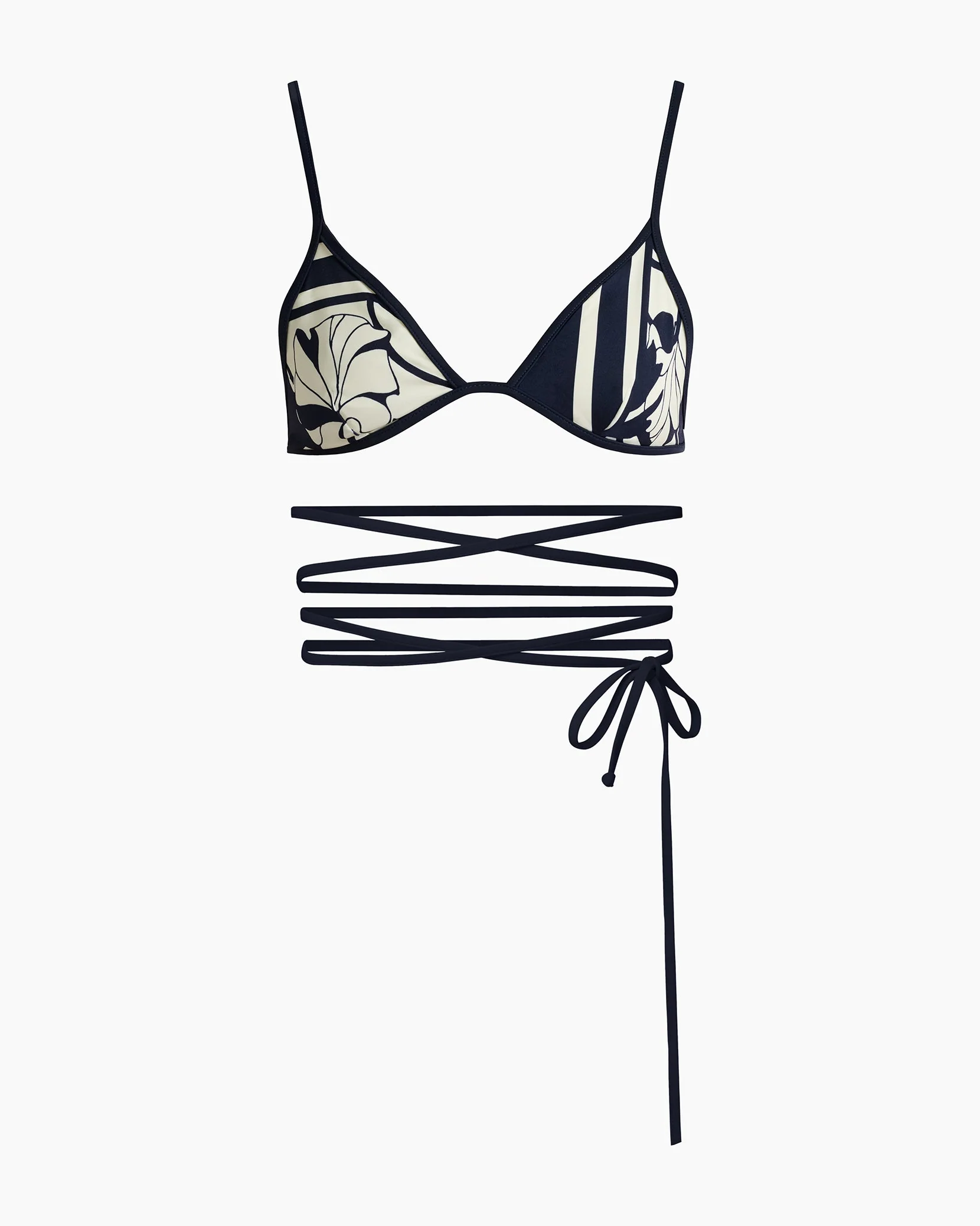 Womens | Soleil Bikini Top | Deep Navy/Egret - Image 2