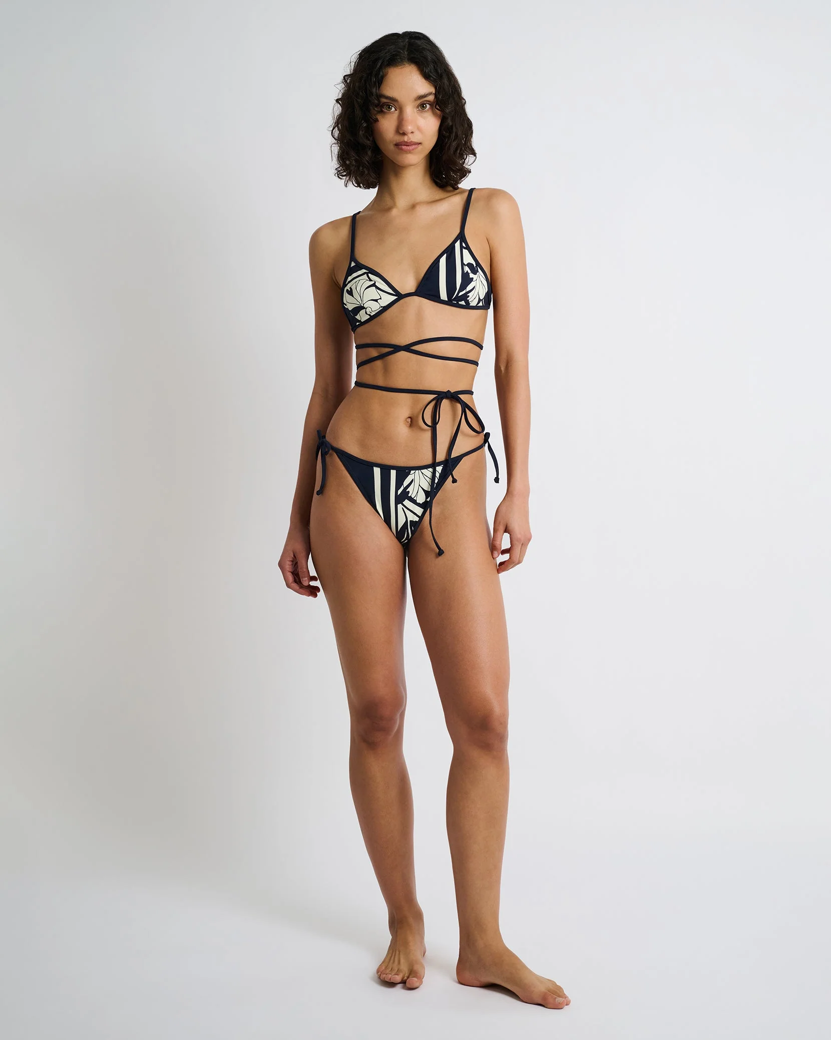 Womens | Soleil Bikini Top | Deep Navy/Egret - Image 3