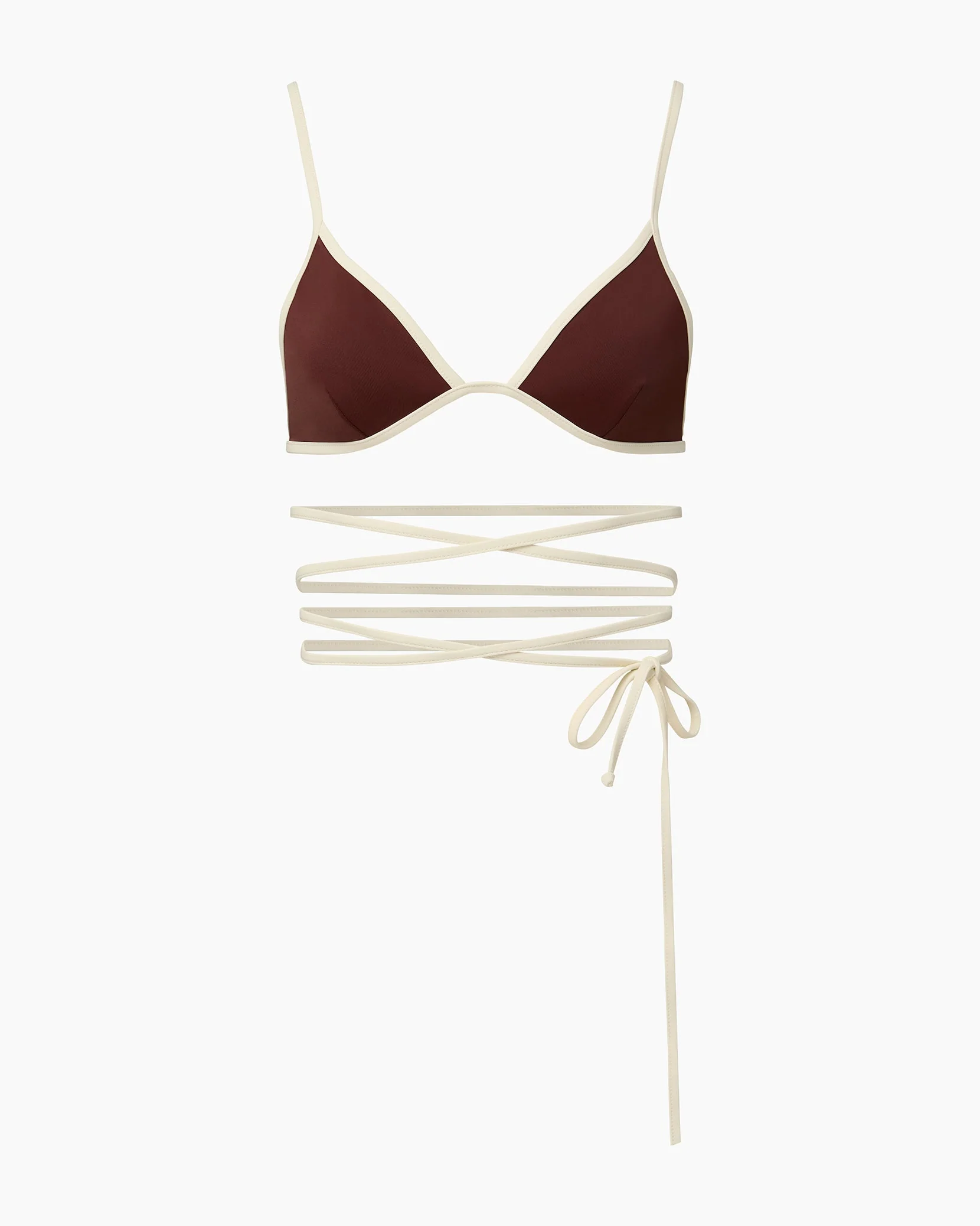 Womens | Soleil Bikini Top | Rum/Egret - Image 2