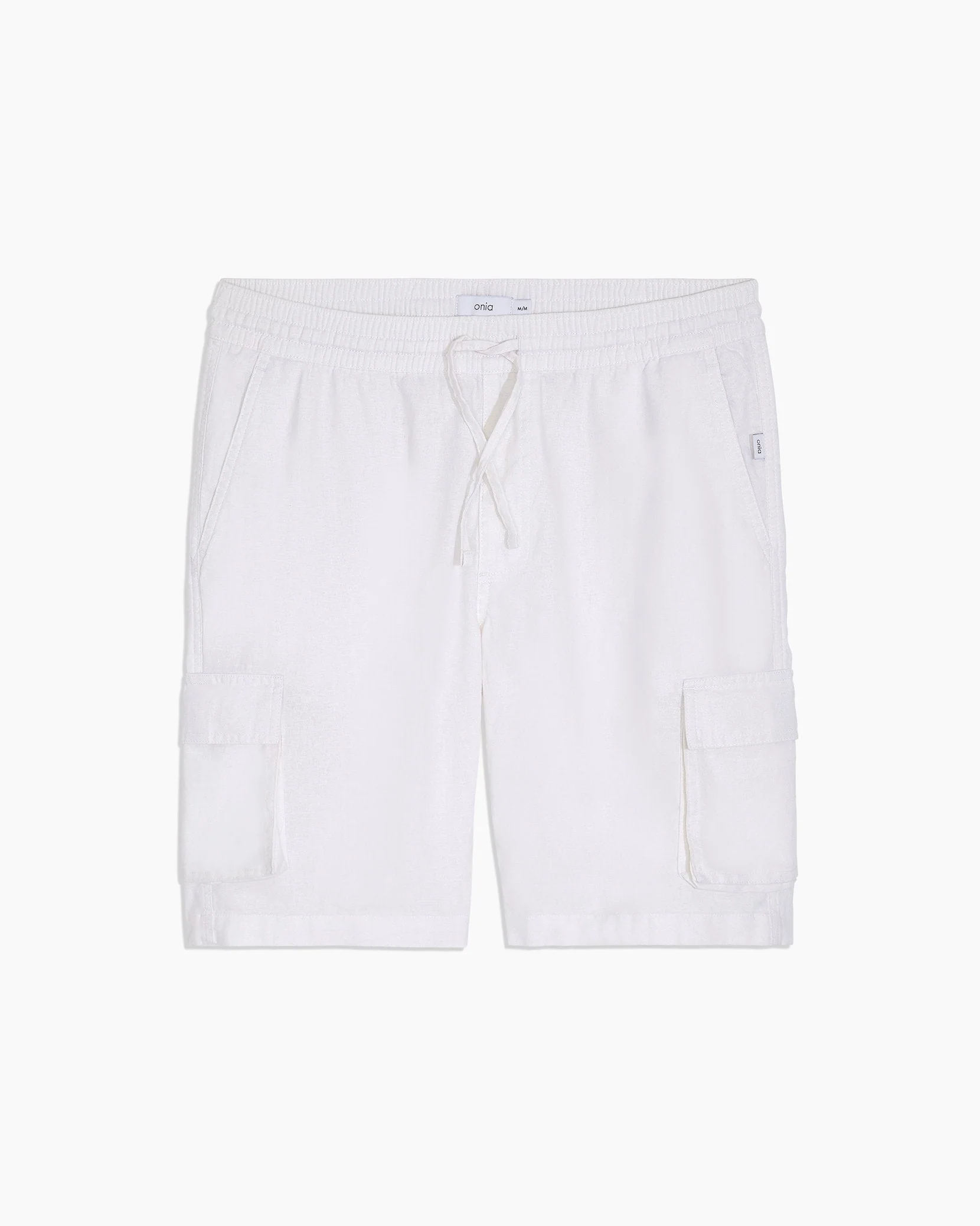 Mens | Stretch Linen Pull On Cargo Short | Navy - Image 12