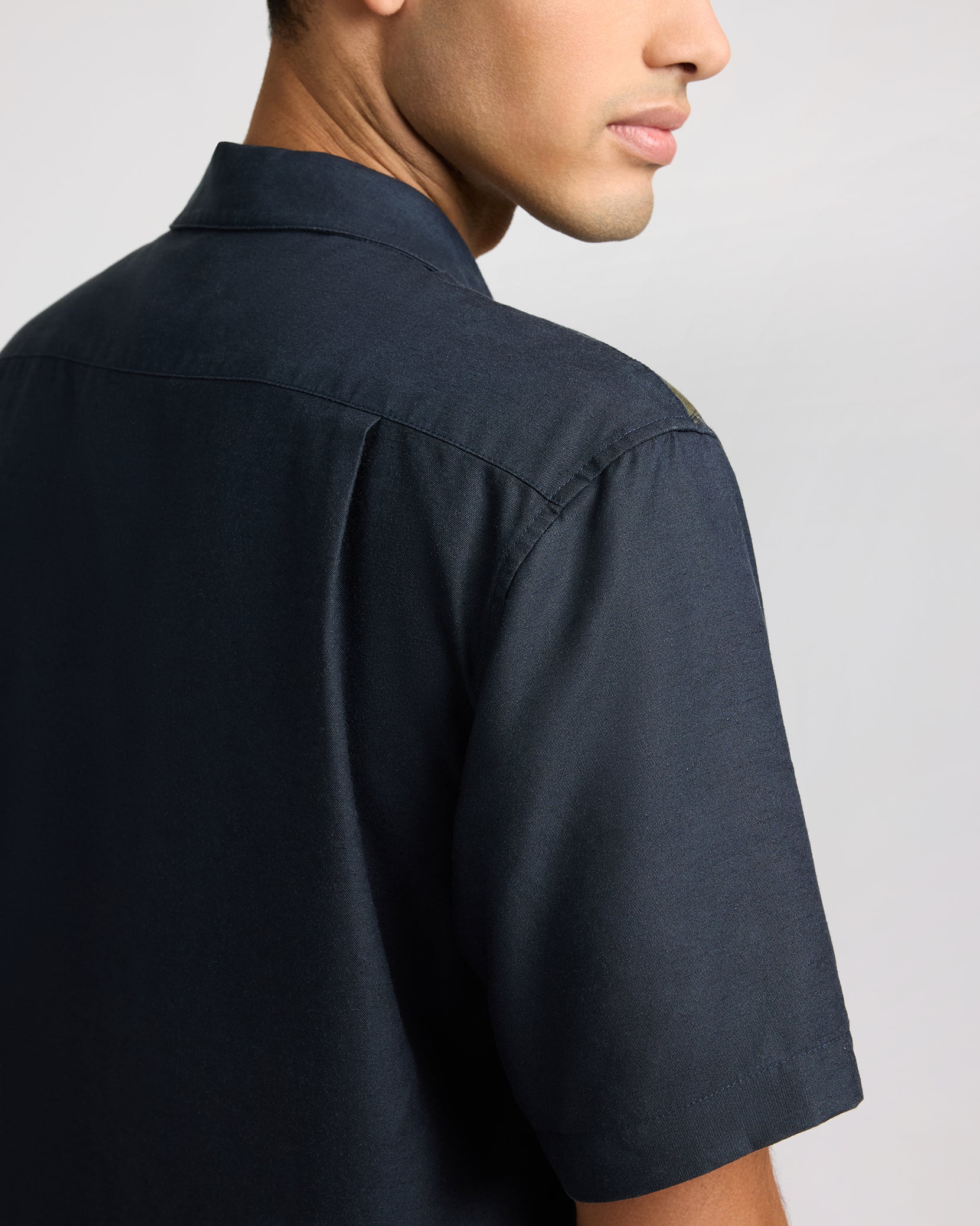 Mens | Tencel Vacation Shirt | Deep Navy - Image 5