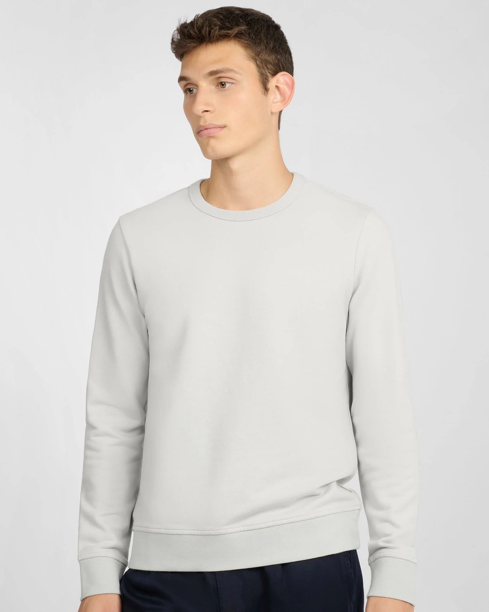 Mens | Terry Crewneck Sweater | Lunar Grey - Image 2