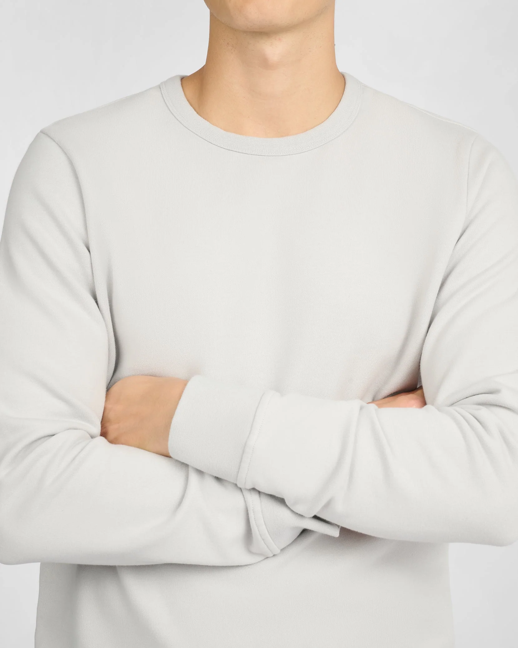 Mens | Terry Crewneck Sweater | Lunar Grey - Image 3