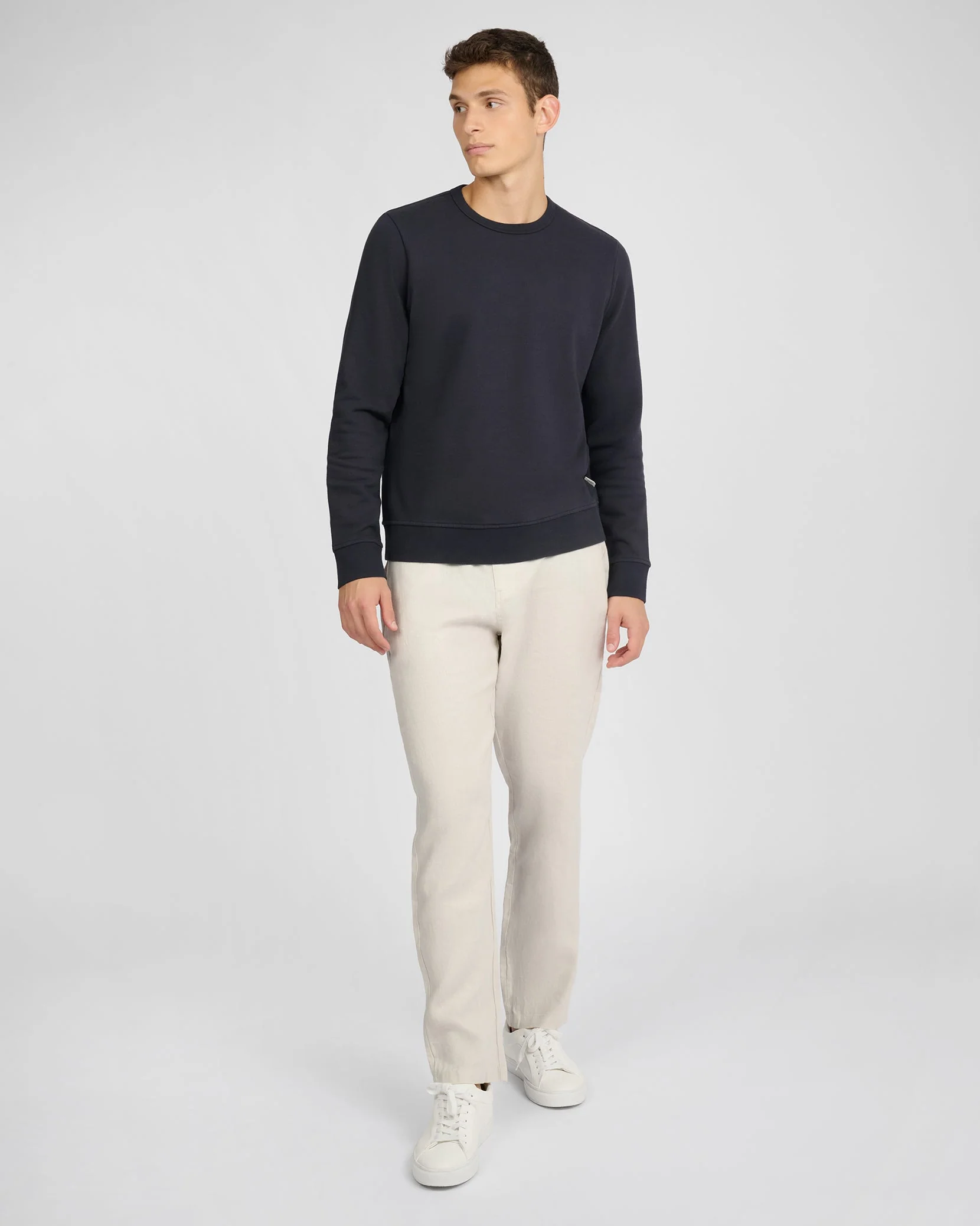 Mens | Terry Crewneck Sweater | Midnight - Image 5
