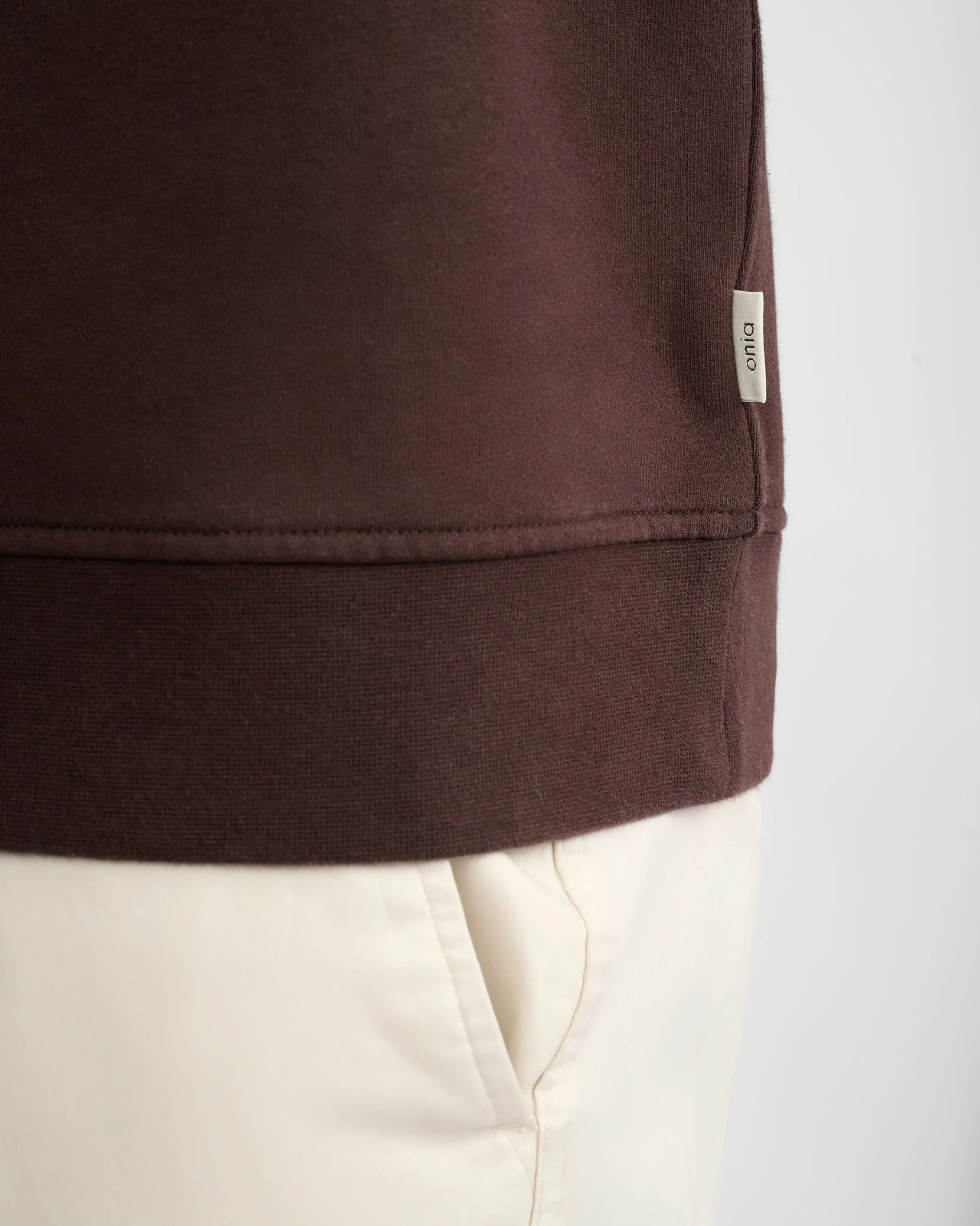 Mens | Terry Crewneck Sweater | Dark Java - Image 5