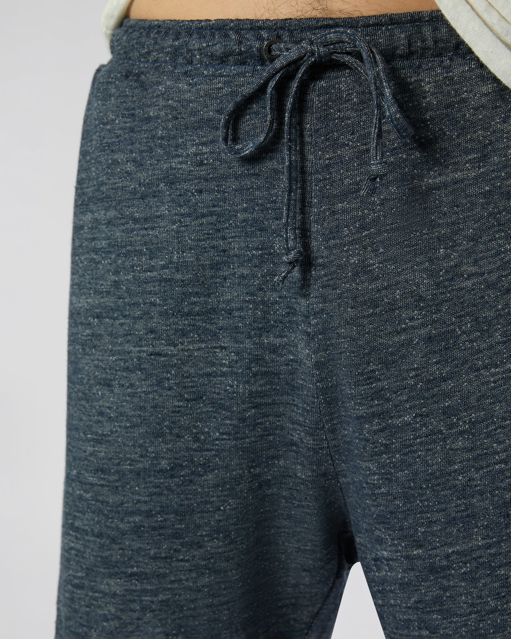Mens | Terry 6" Linen Short | Dark Blue - Image 4