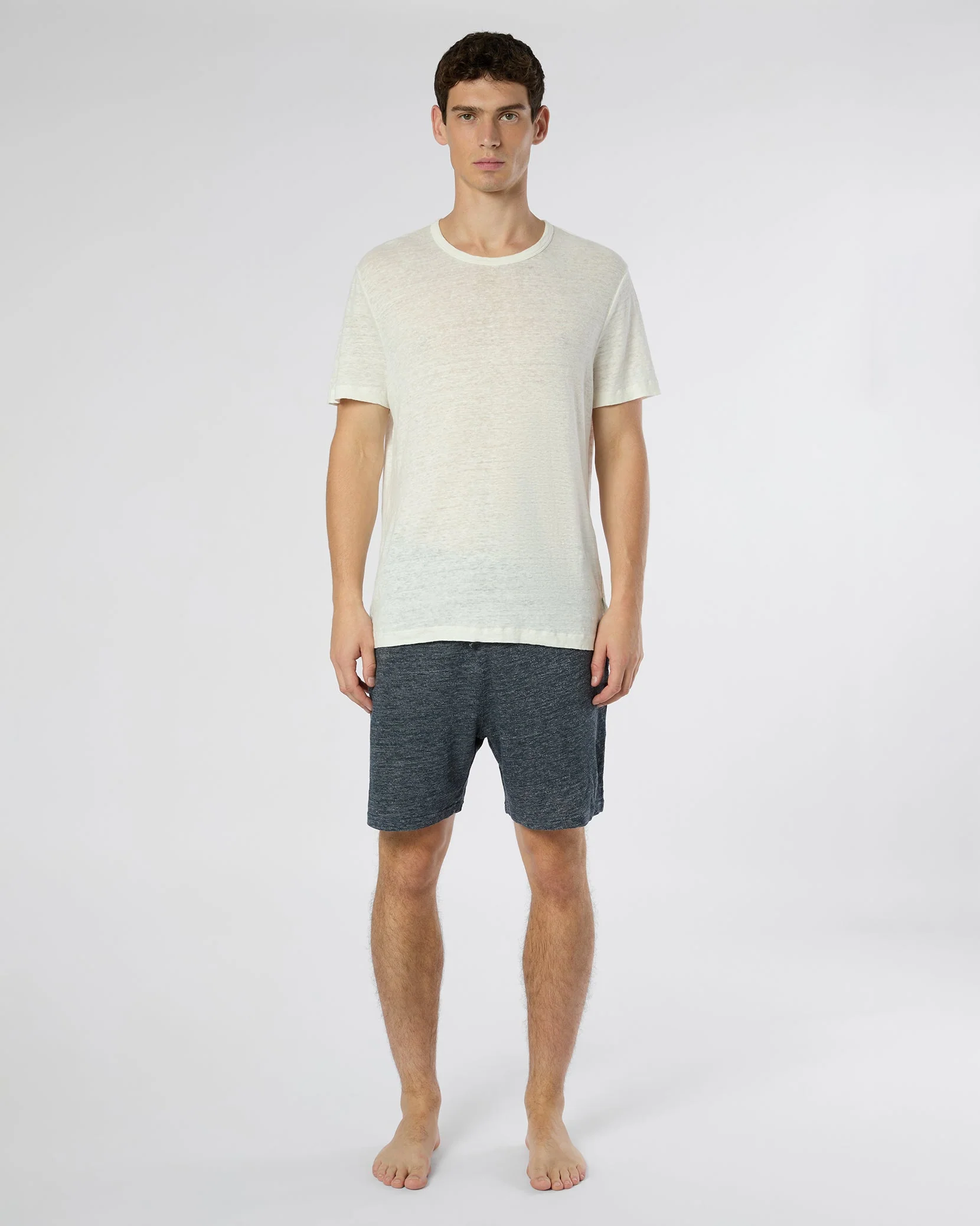 Mens | Terry 6" Linen Short | Dark Blue - Image 6