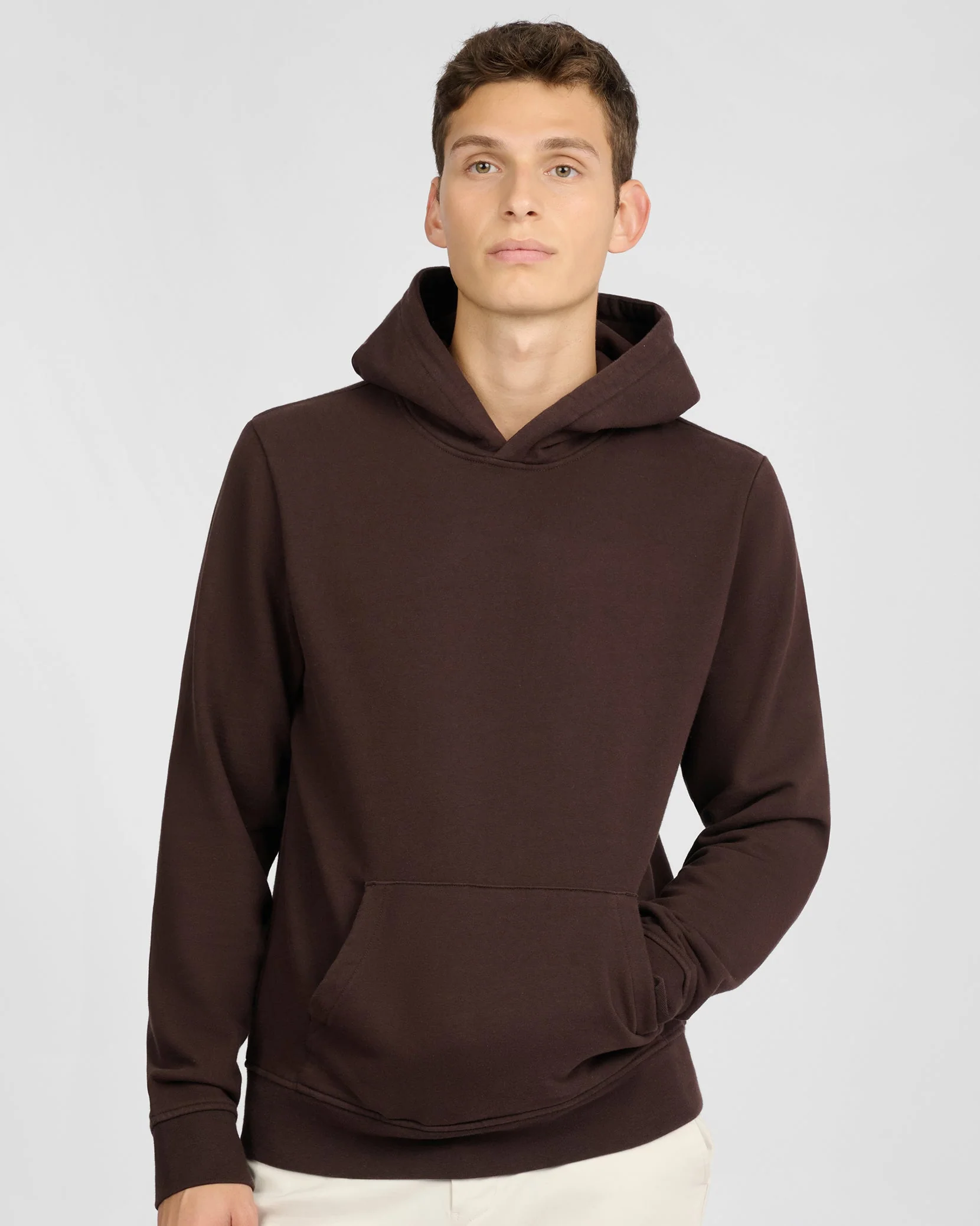 Mens | Stretch Terry Pullover Hoodie | Dark Java - Image 2