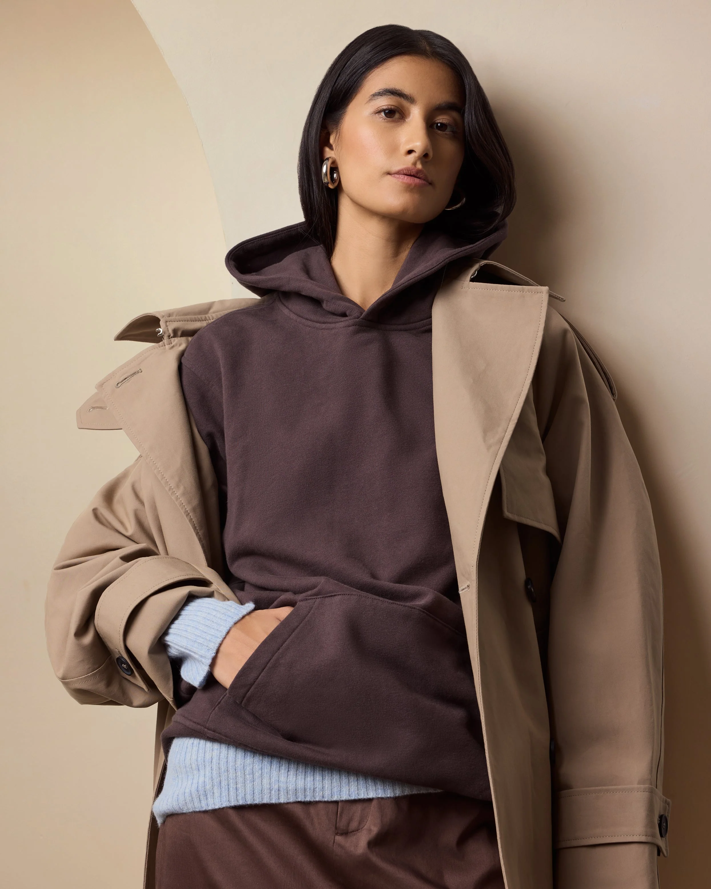Mens | Stretch Terry Pullover Hoodie | Dark Java - Image 3