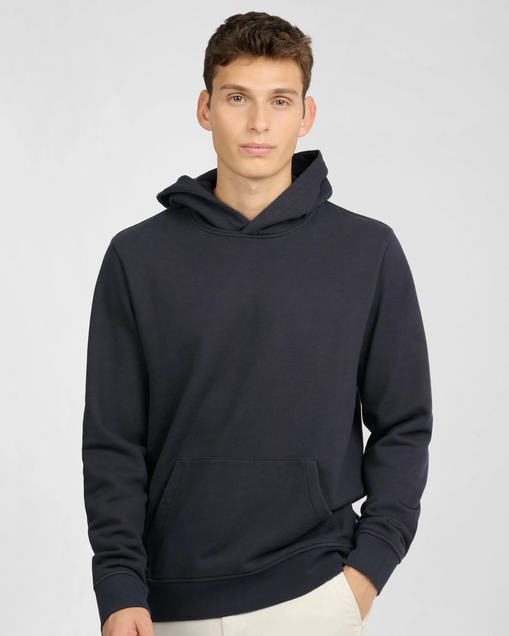 Mens | Stretch Terry Pullover Hoodie | Midnight - Image 2