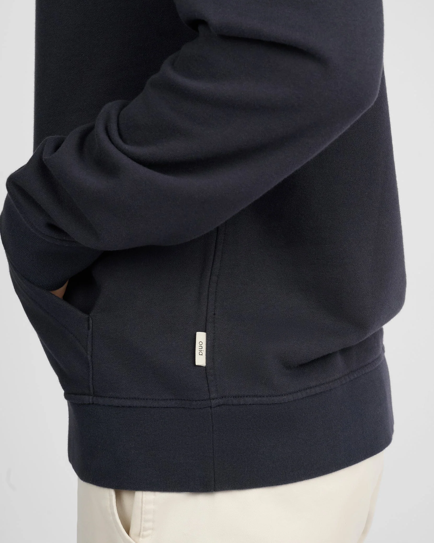Mens | Stretch Terry Pullover Hoodie | Midnight - Image 3