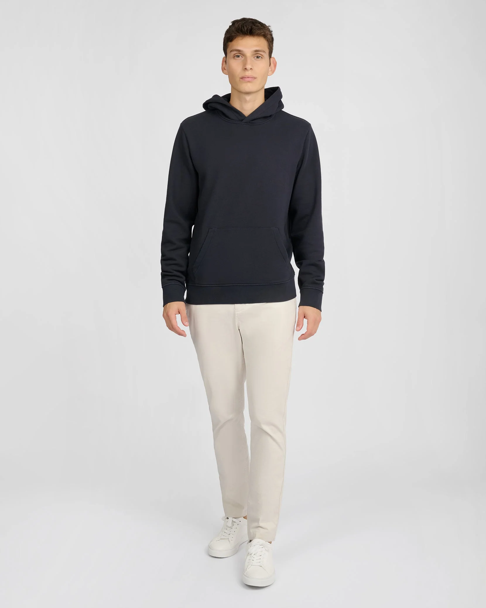 Mens | Stretch Terry Pullover Hoodie | Midnight - Image 4