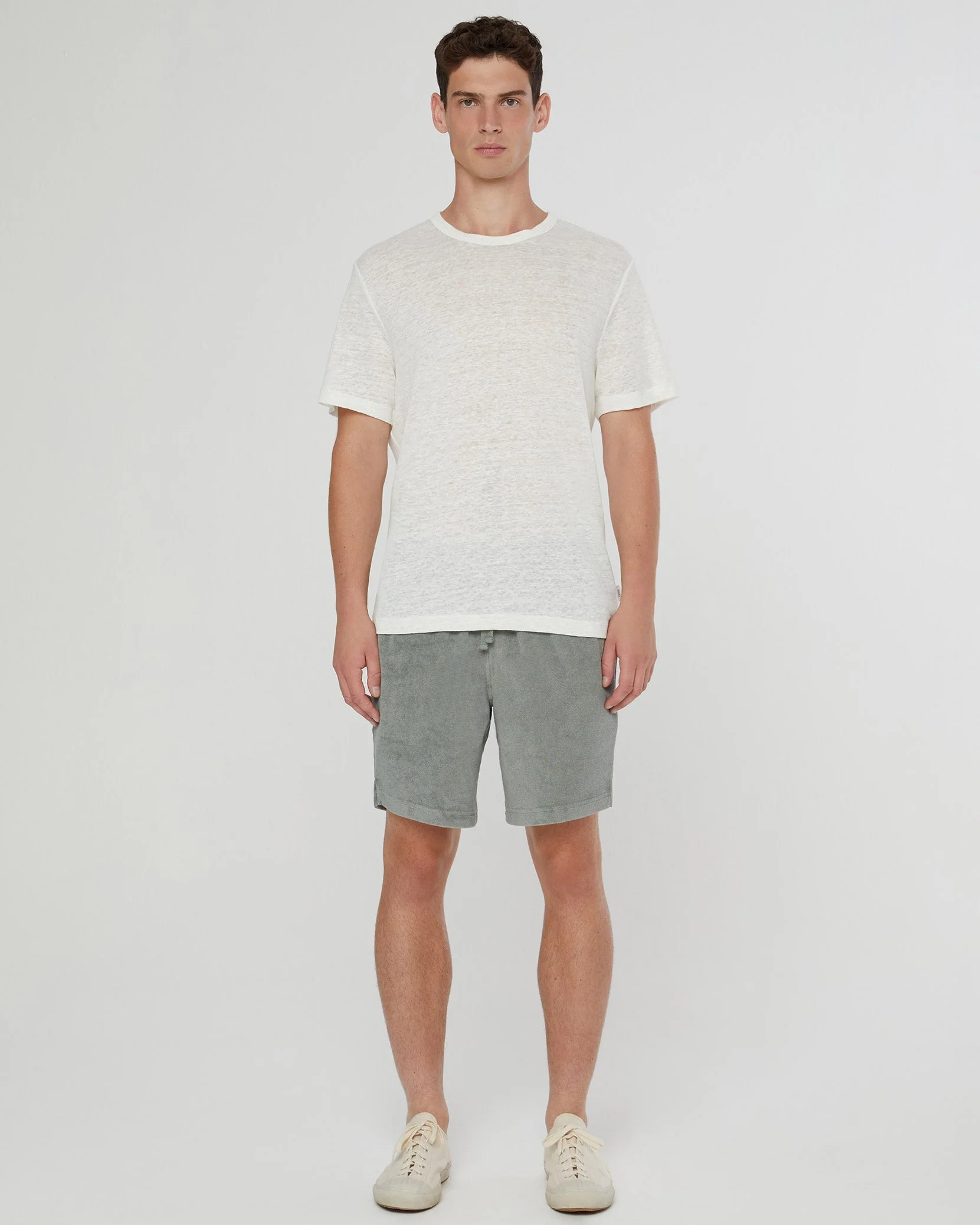 Mens | Towel Terry Pull-on Short | Sage - Image 2