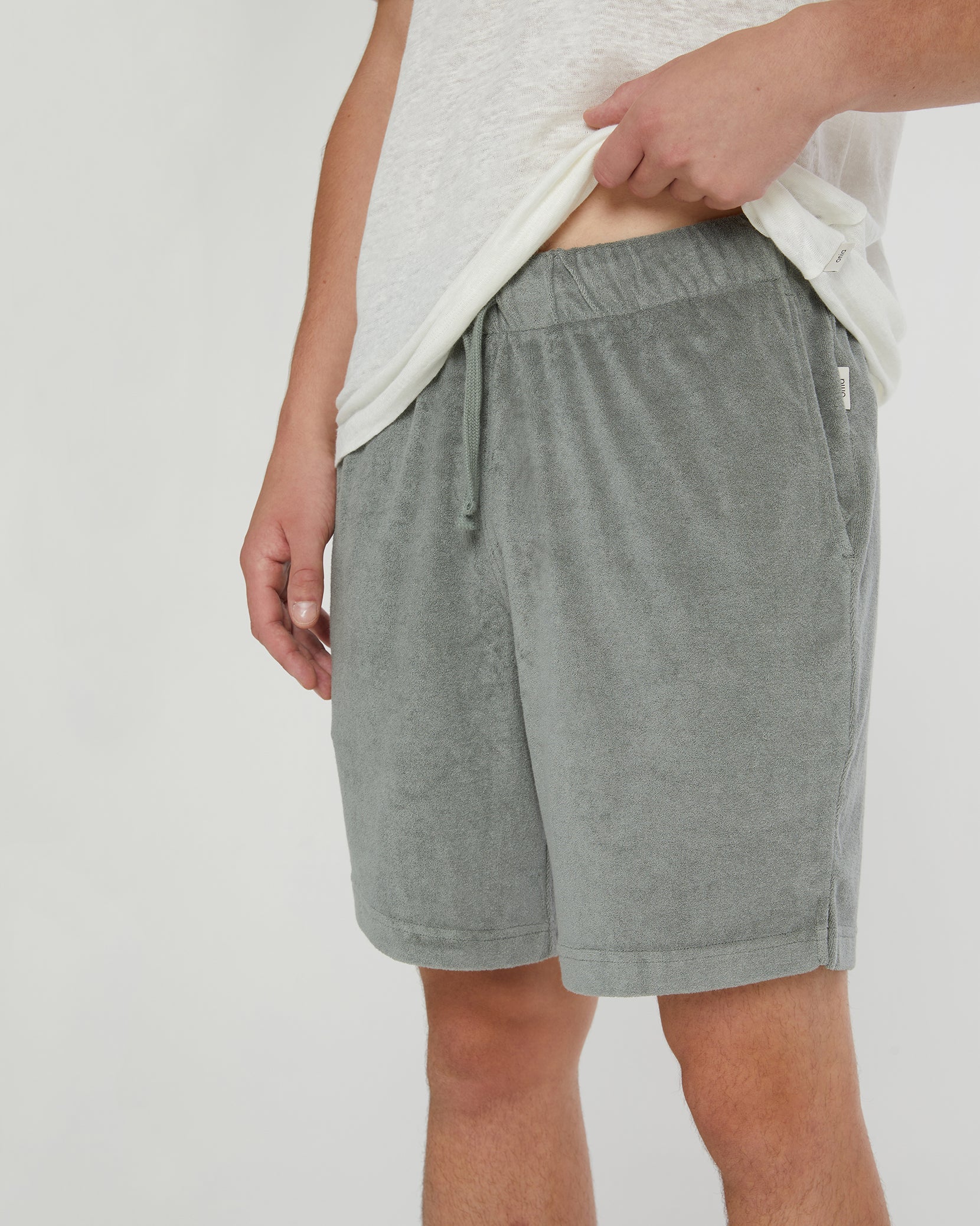 Mens | Towel Terry Pull-on Short | Sage - Image 3