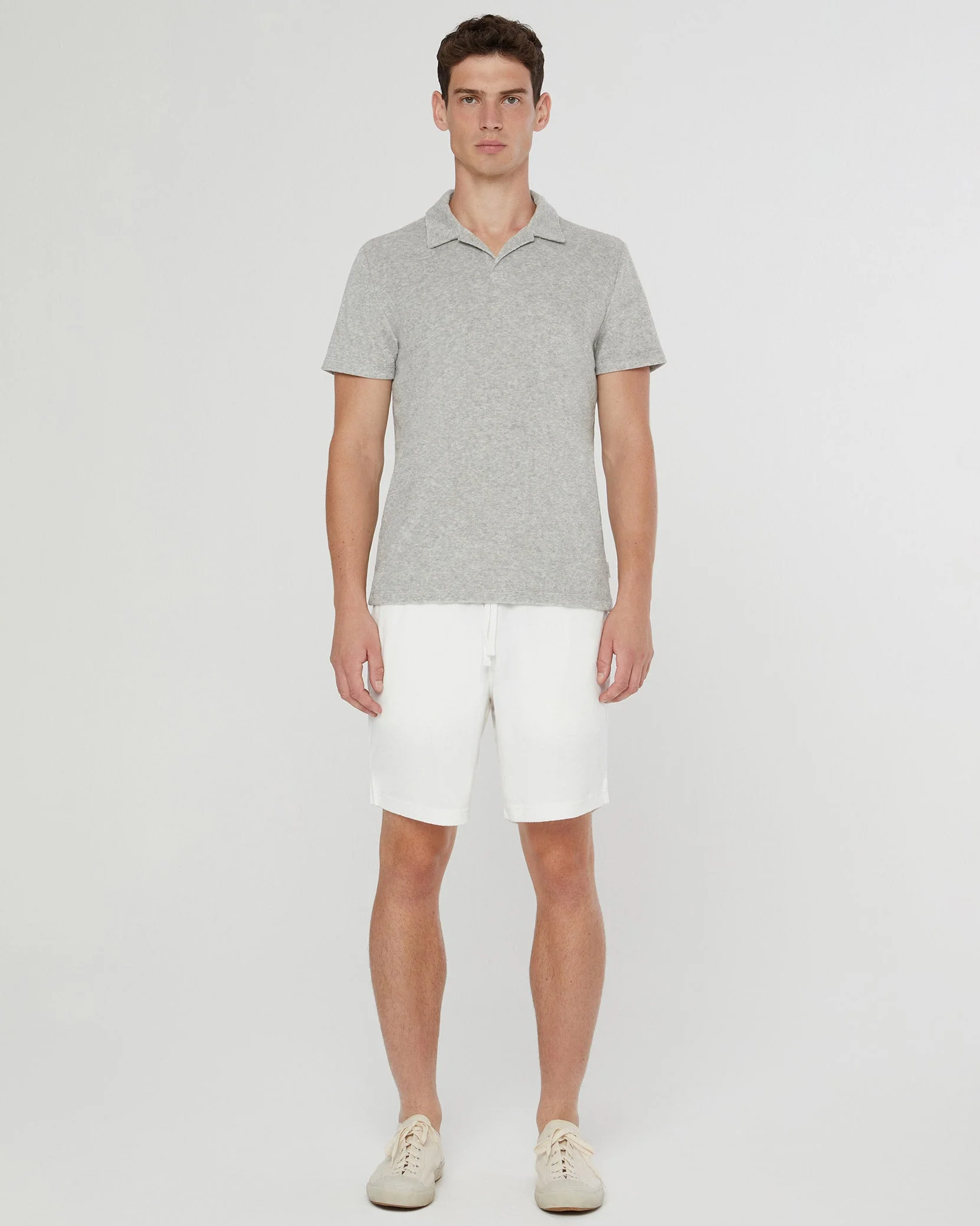 Mens | Towel Terry Pull-on Short | White - Image 2