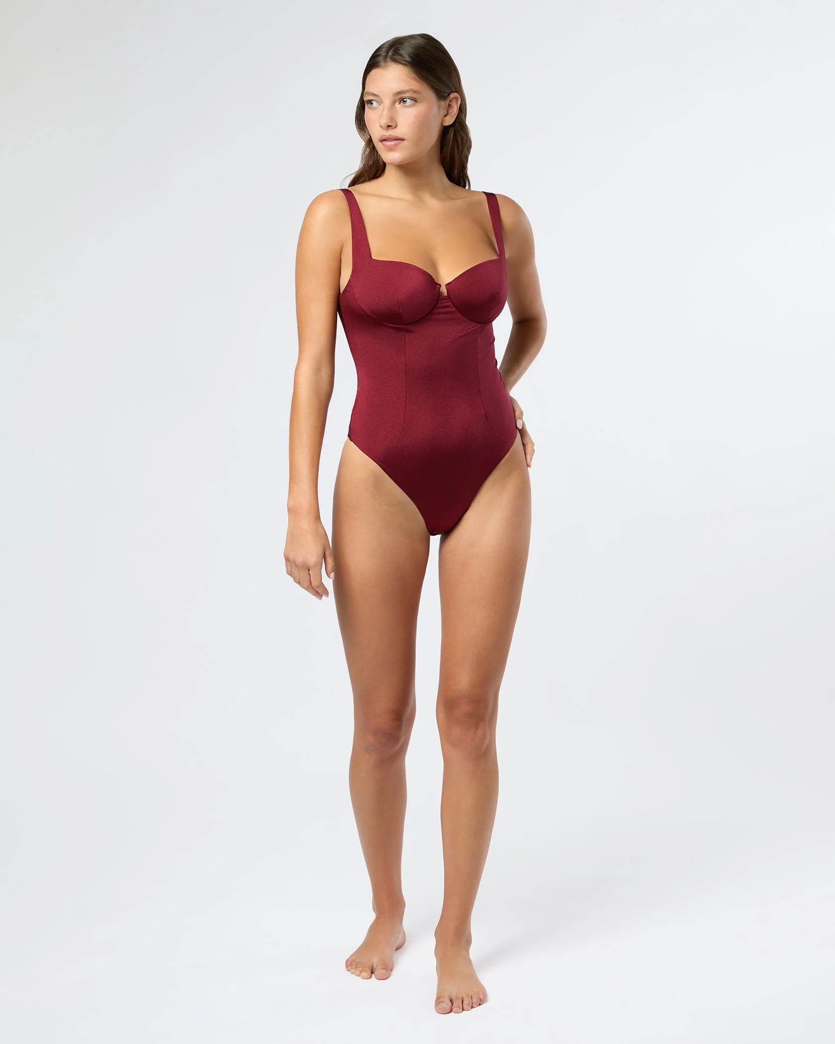 Womens | Vida One Piece | Pomegranate - Image 3
