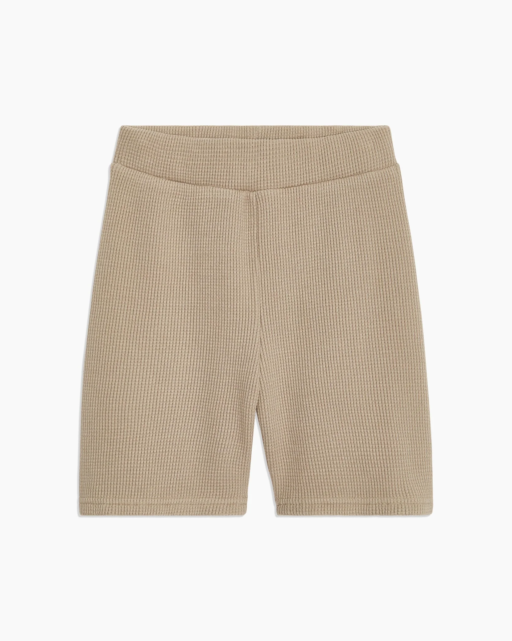 Womens | Waffle Knit Biker Shorts | Blush - Image 7
