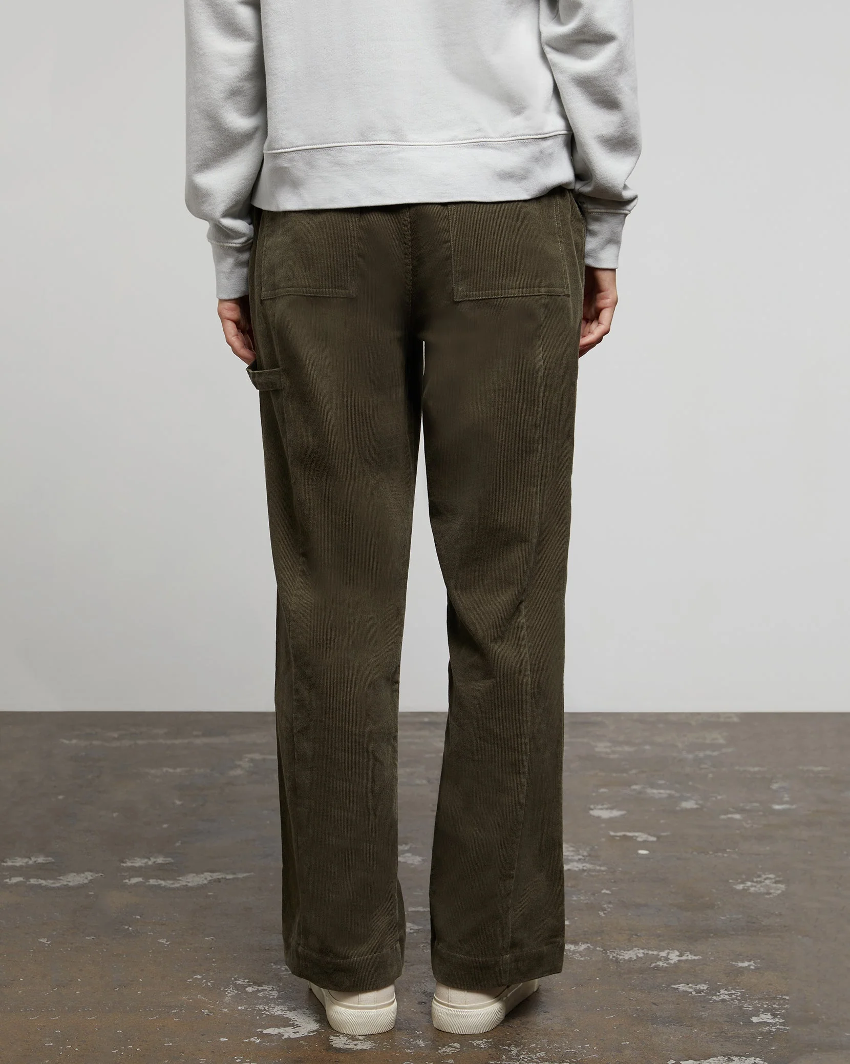 Womens | Wide Leg Corduroy Carpenter Pant | Bison - Image 9
