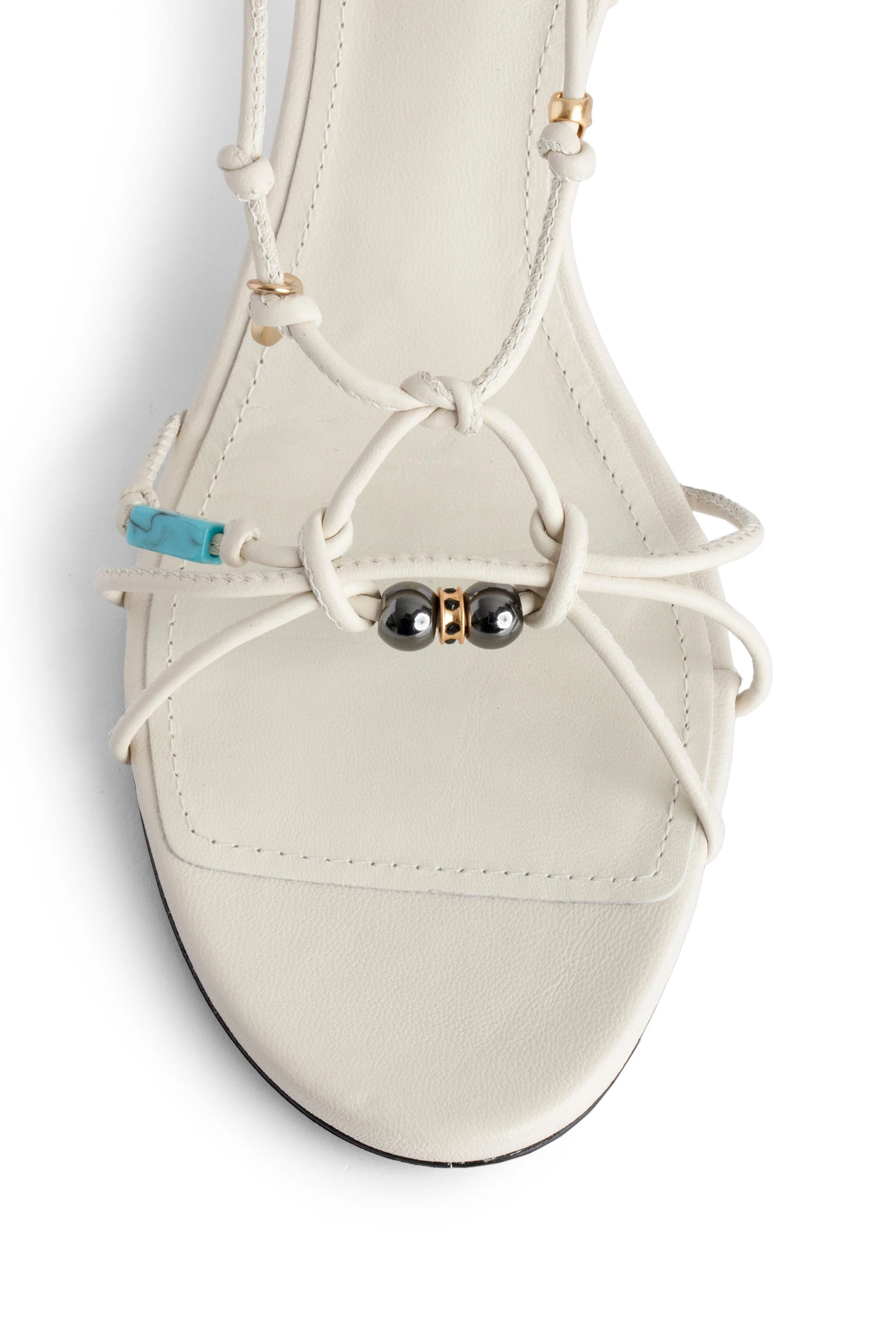 Alana Smooth Lambskin Full Cha Heeled Sandal | Flash - Image 4