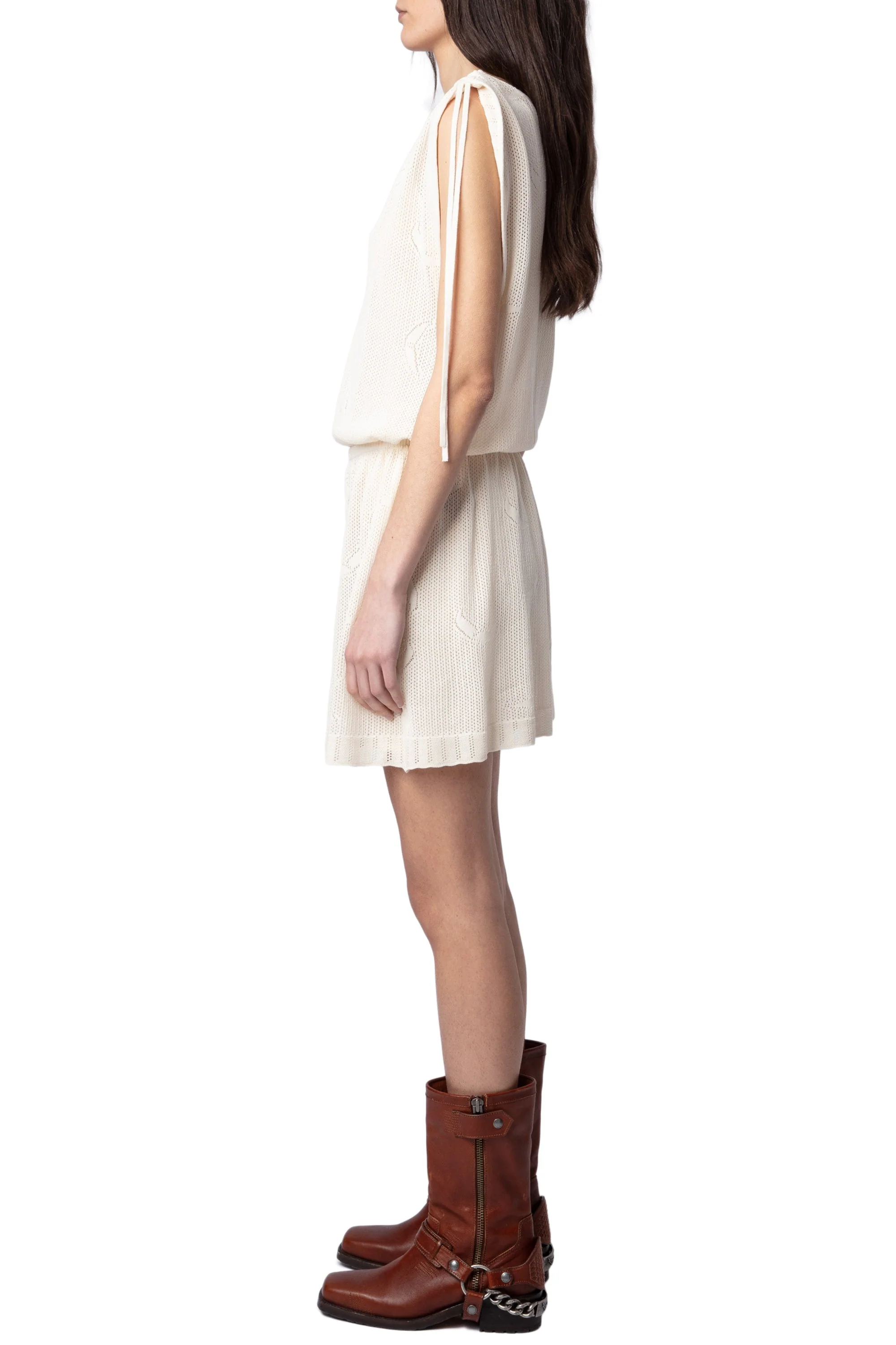 Alanis CO Dentelle Dress | Ecru - Image 4