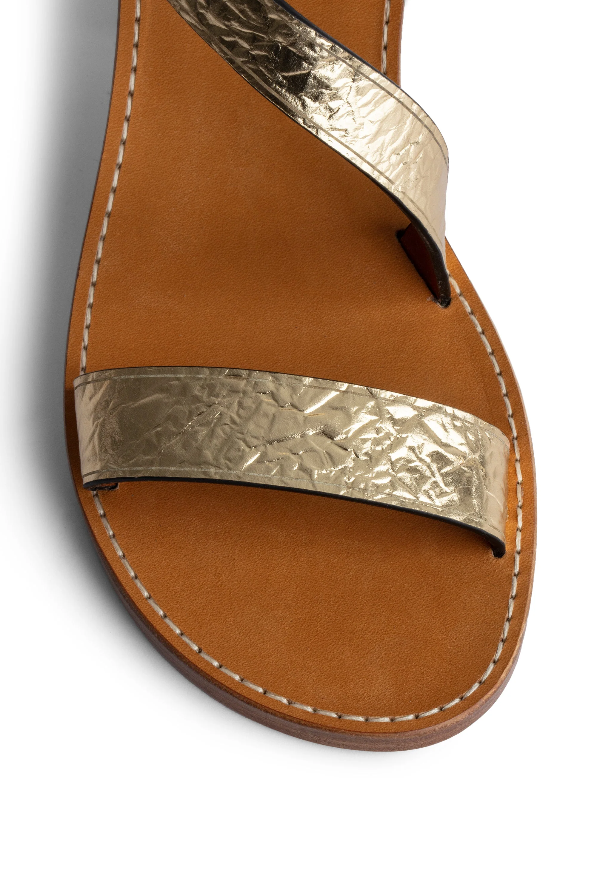 Cecilia Caprese Wrinkle Sandal | Gold - Image 4