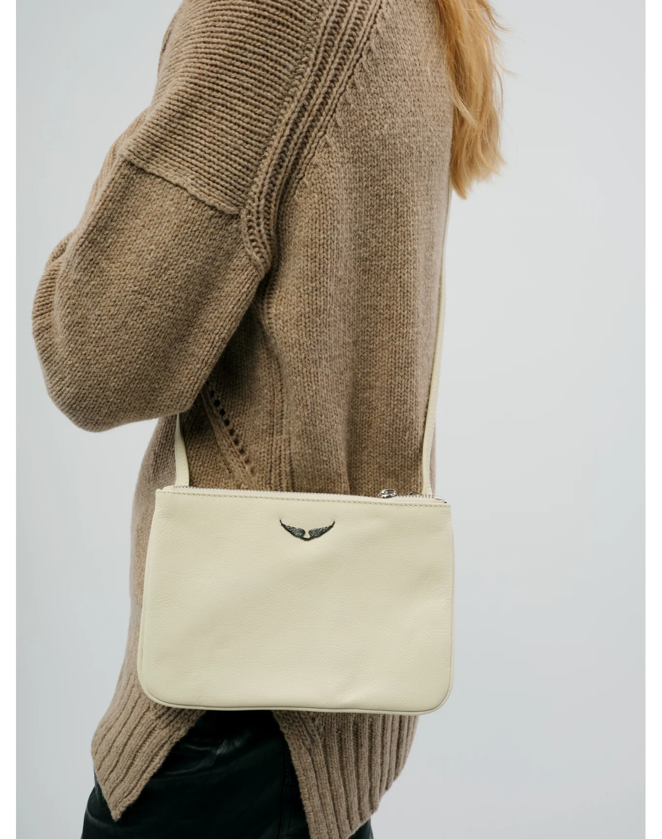 Duo Wings Grained Leather Bag | Flash - Image 5