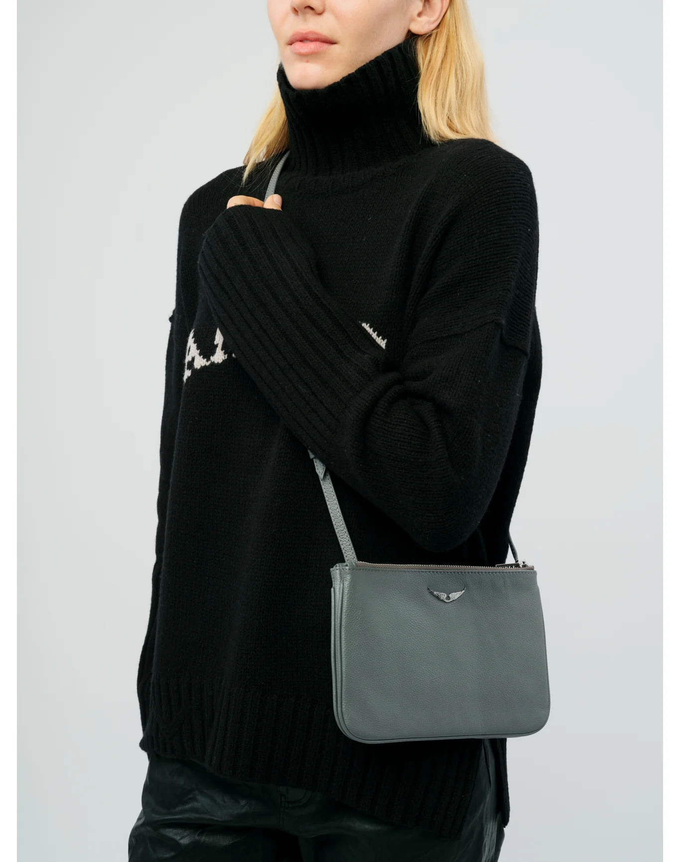 Duo Wings Grained Leather Bag | Road - Image 3