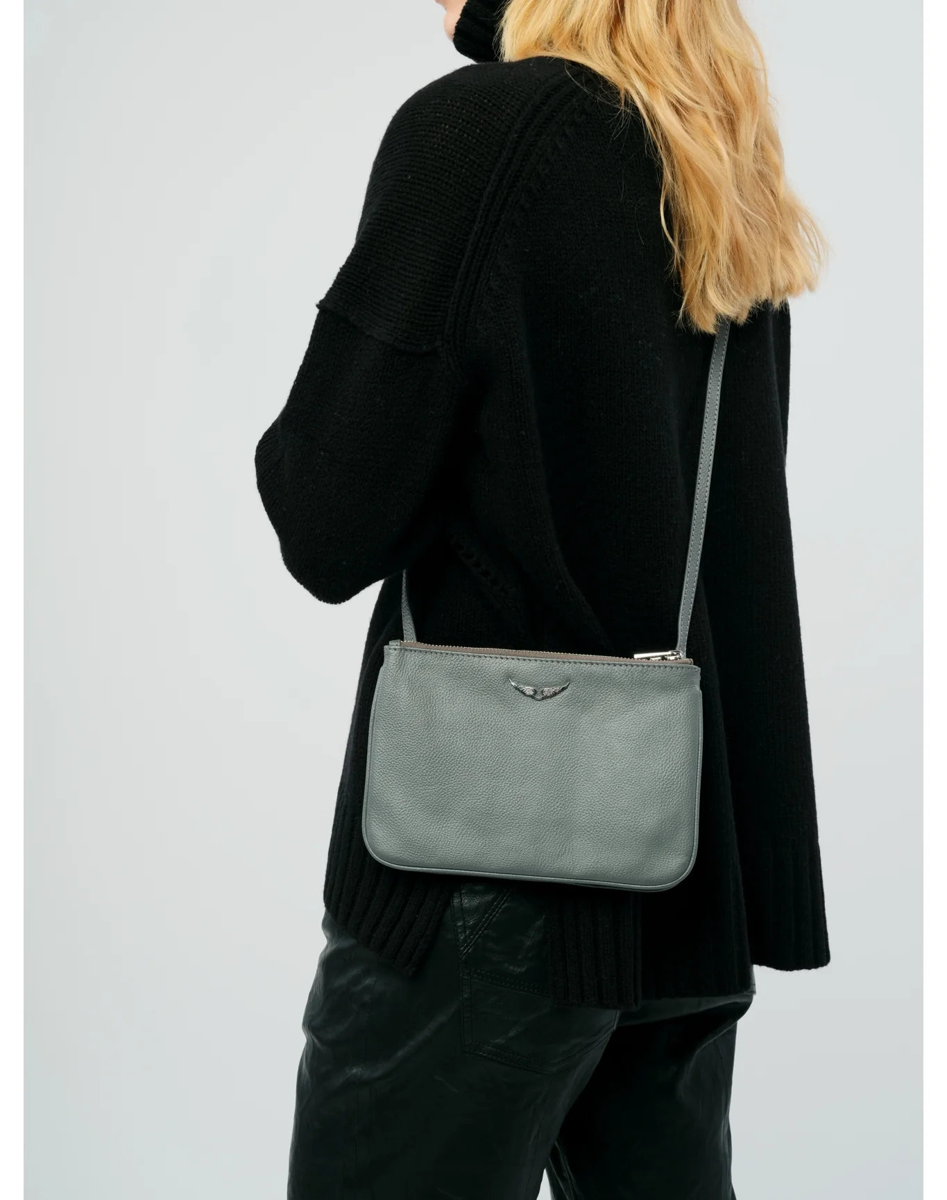 Duo Wings Grained Leather Bag | Road - Image 4