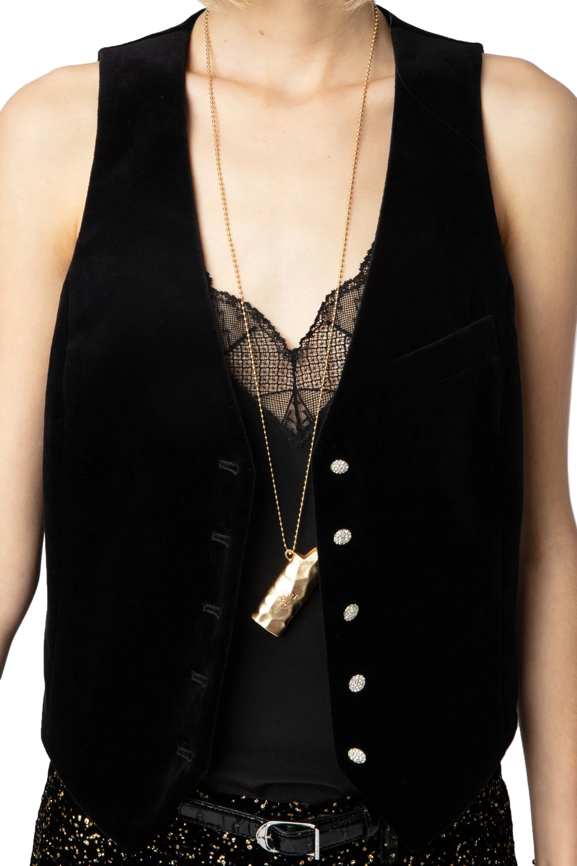 Emaux Velvet Blazer | Black - Image 3