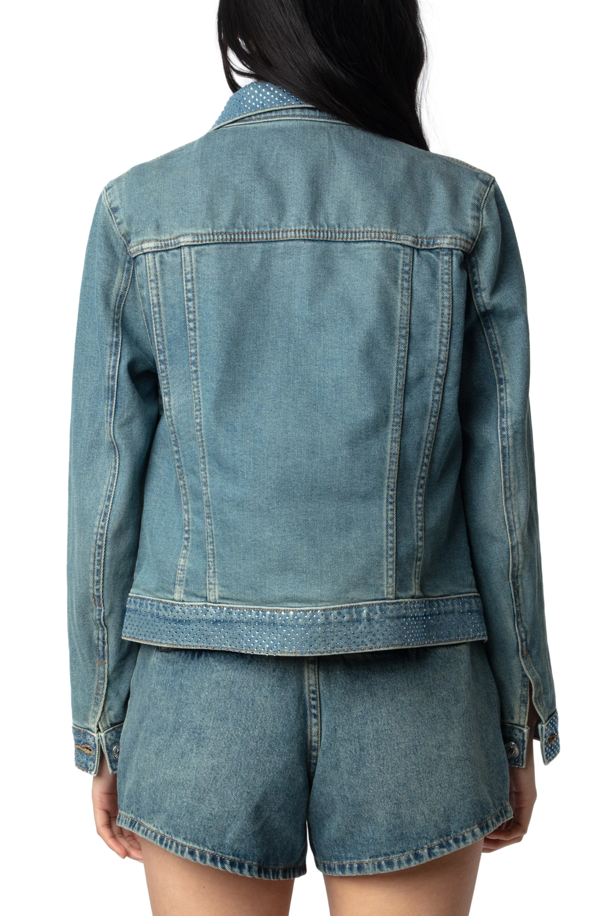 Kioky Denim Eco Strass Jacket | Light Blue - Image 5